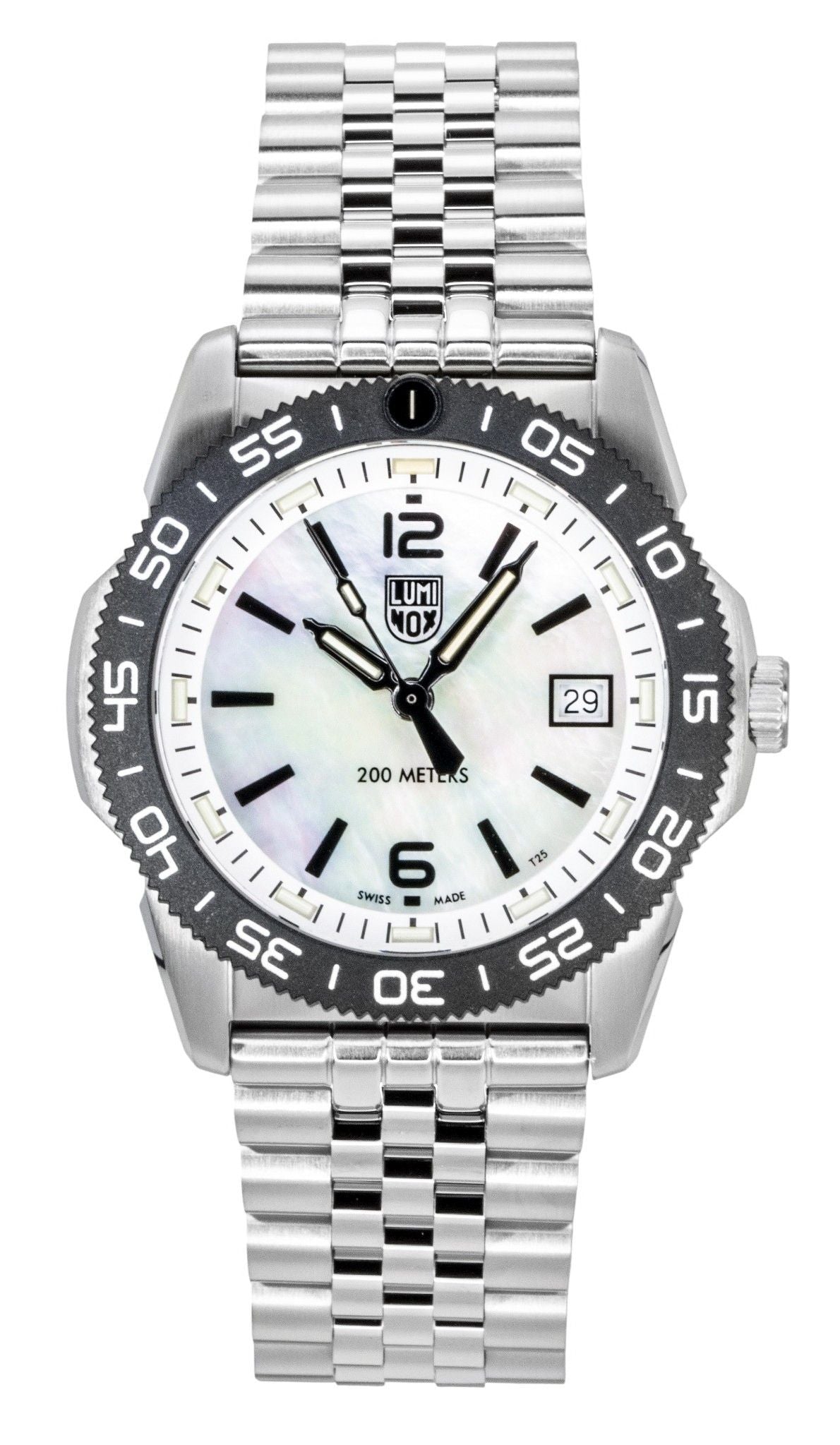 Luminox Pacific Diver Ripple Stainless Steel Mother Of Pearl Dial Quartz XS.3126M.1 200M Men's Watch