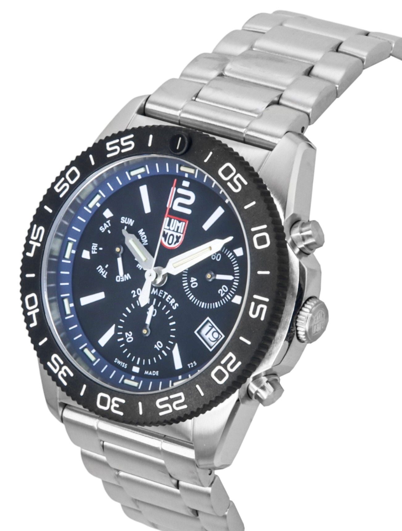 Luminox Pacific Diver Chronograph Stainless Steel Black Dial Quartz XS.3143.M 200M Men's Watch