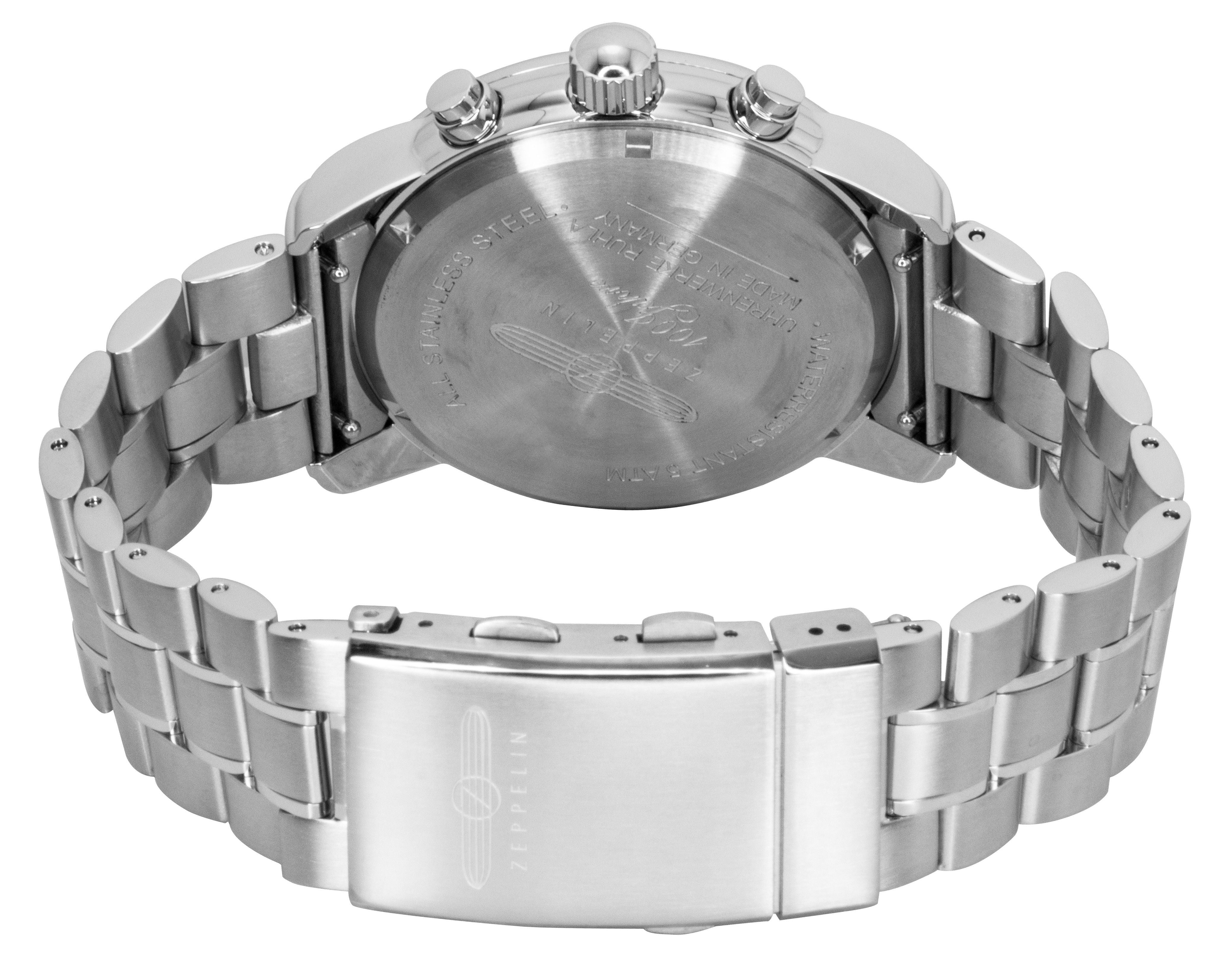 Zeppelin 100 Jahre Chronograph Stainless Steel Blue Dial Quartz 7680MB3 Men's Watch