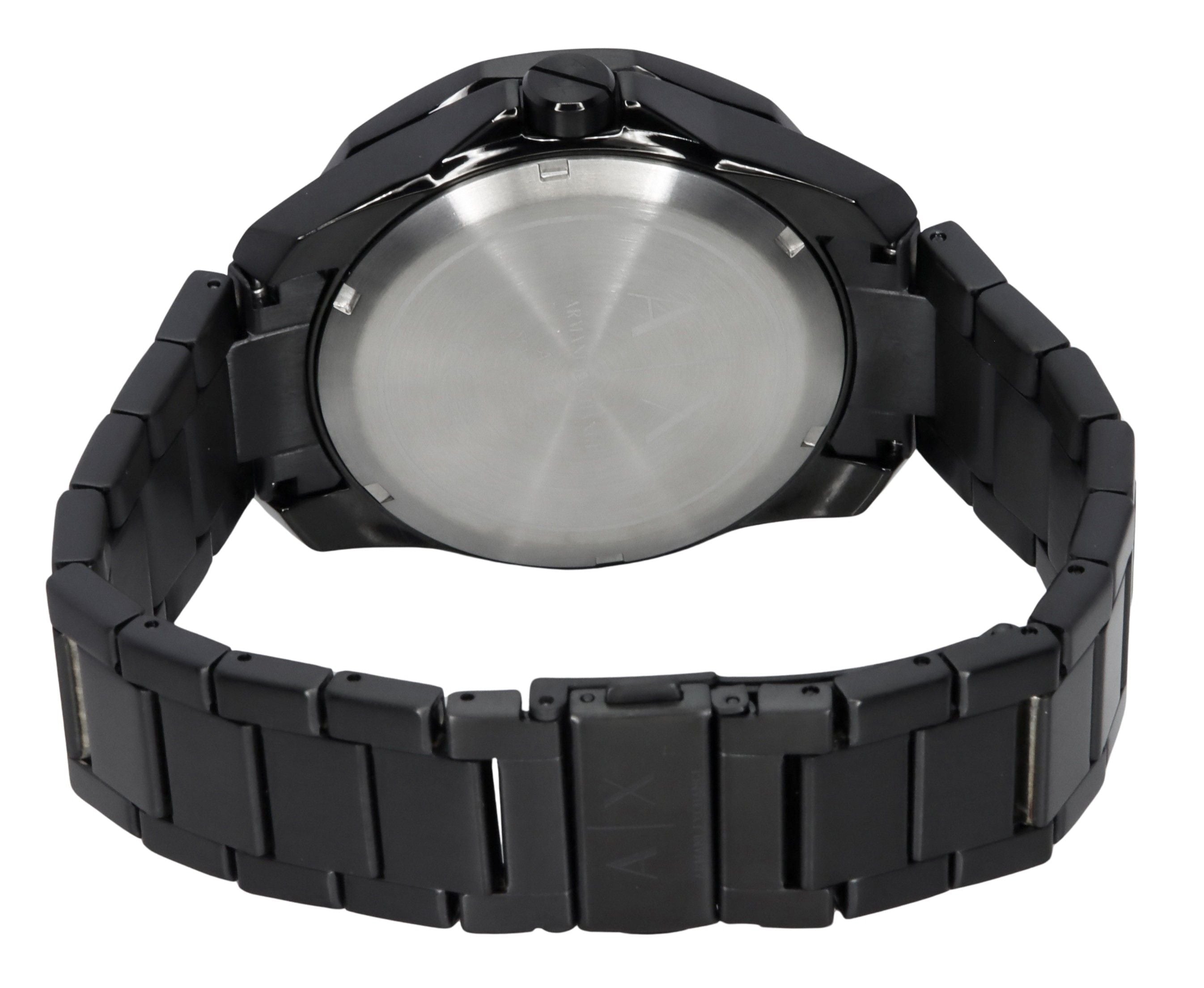 Armani Exchange Black Stainless Steel Grey Dial Quartz AX1952 100M Men's Watch - Prestige Stones