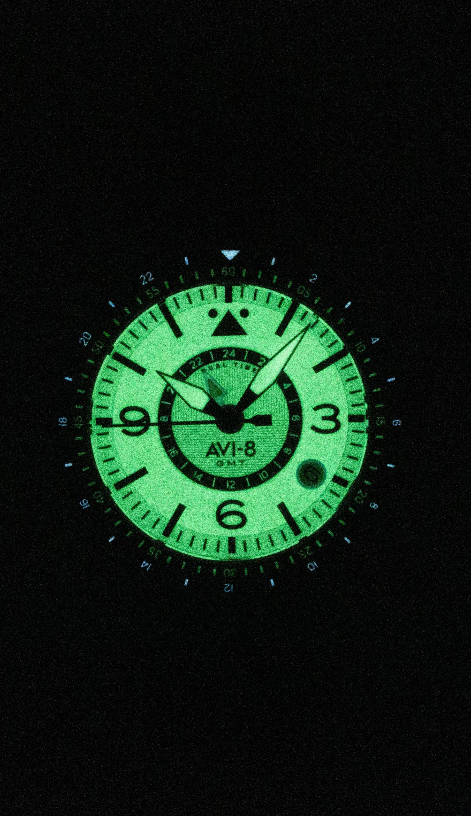 AVI - 8 Flyboy Airmaster GMT Leather Strap White Dial Automatic AV - 4128 - 02 Men's Watch - Prestige Stones