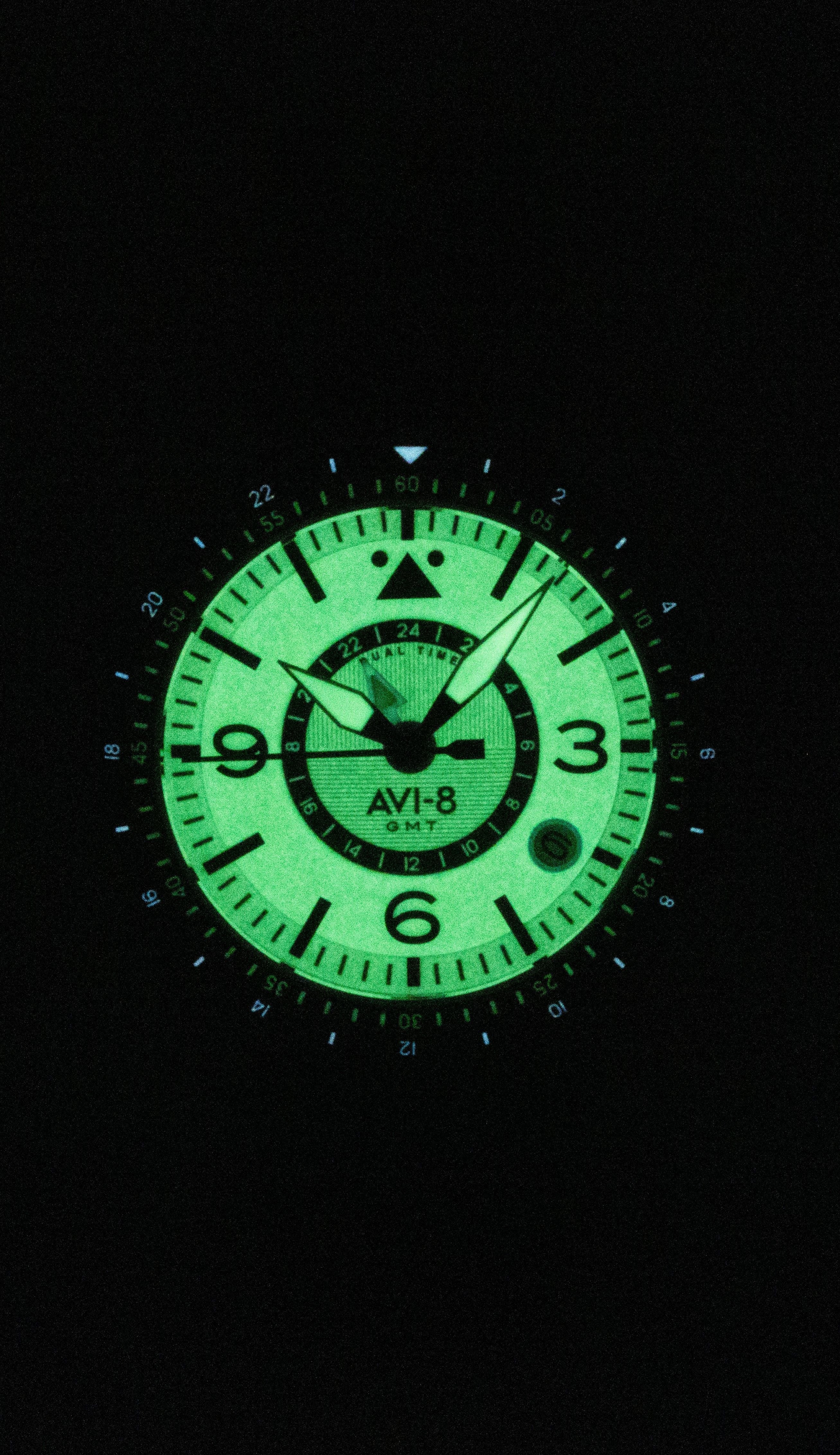 AVI - 8 Flyboy Airmaster GMT Leather Strap White Dial Automatic AV - 4128 - 02 Men's Watch - Prestige Stones