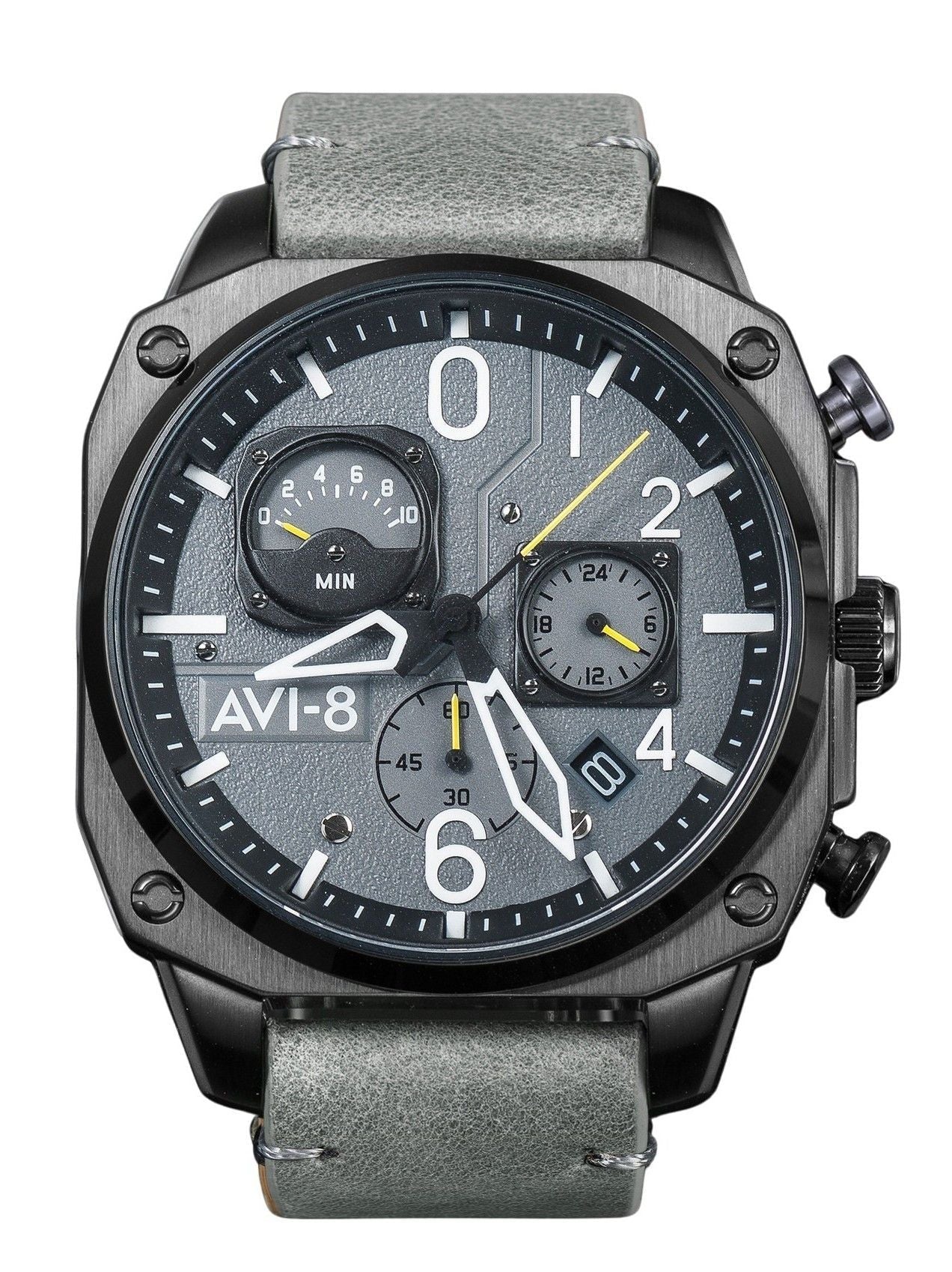 AVI - 8 Hawker Hunter Retrograde Chronograph Sea Grey Dial Quartz AV - 4052 - 03 Men's Watch - Prestige Stones