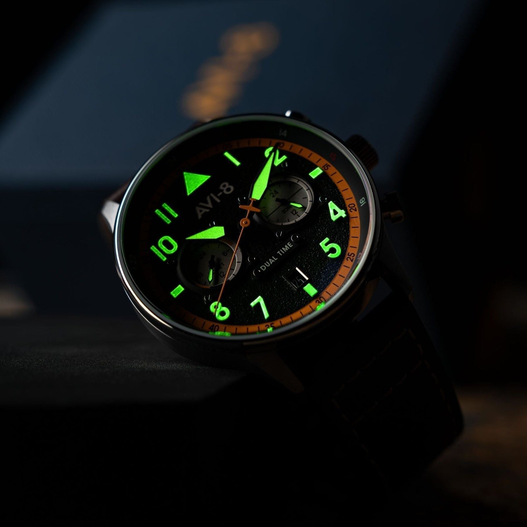 AVI - 8 Hawker Hurricane Carey Dual Time Imperial War Museums Edition Black Dial Quartz AV - 4088 - 07 Men's Watch - Prestige Stones