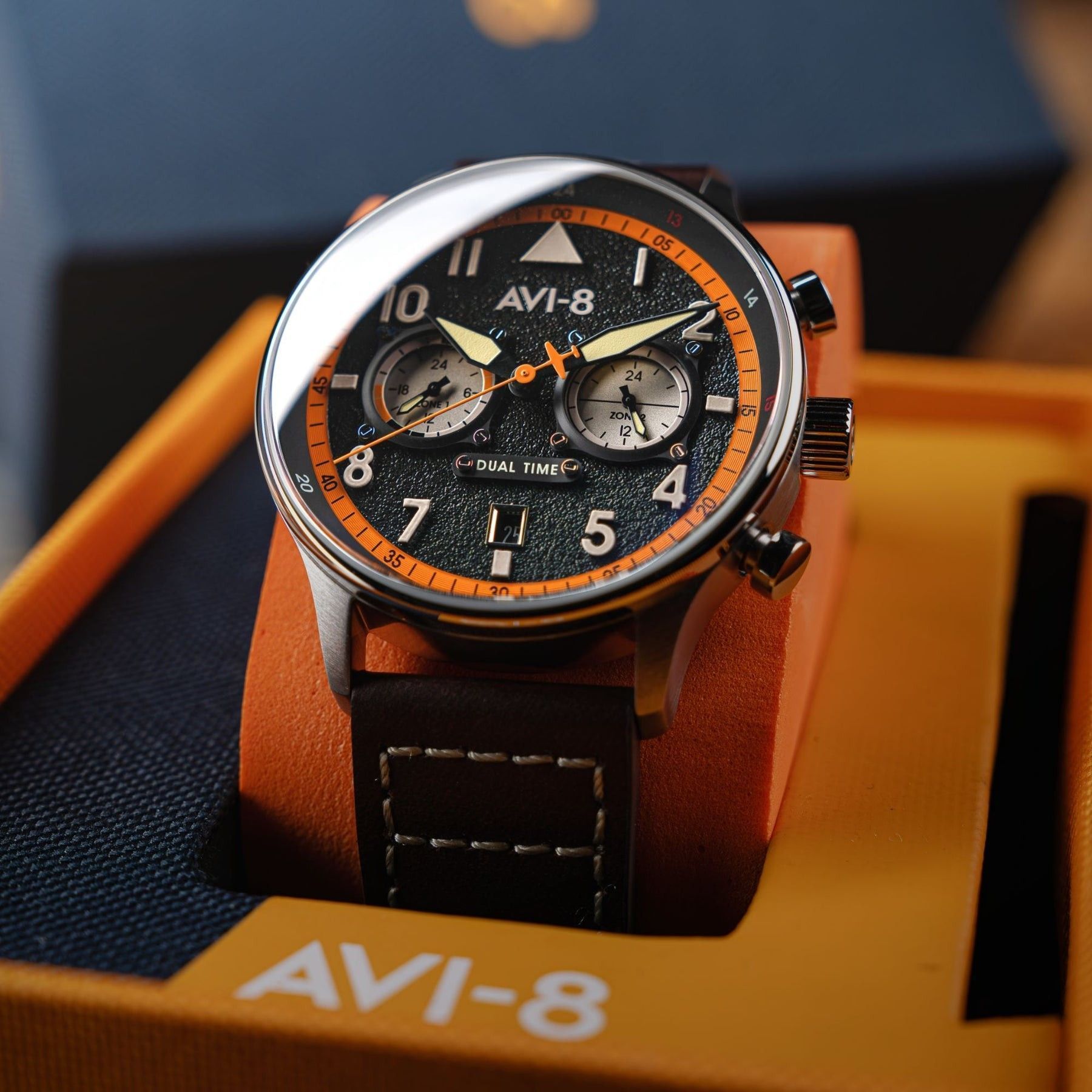 AVI - 8 Hawker Hurricane Carey Dual Time Imperial War Museums Edition Black Dial Quartz AV - 4088 - 07 Men's Watch - Prestige Stones