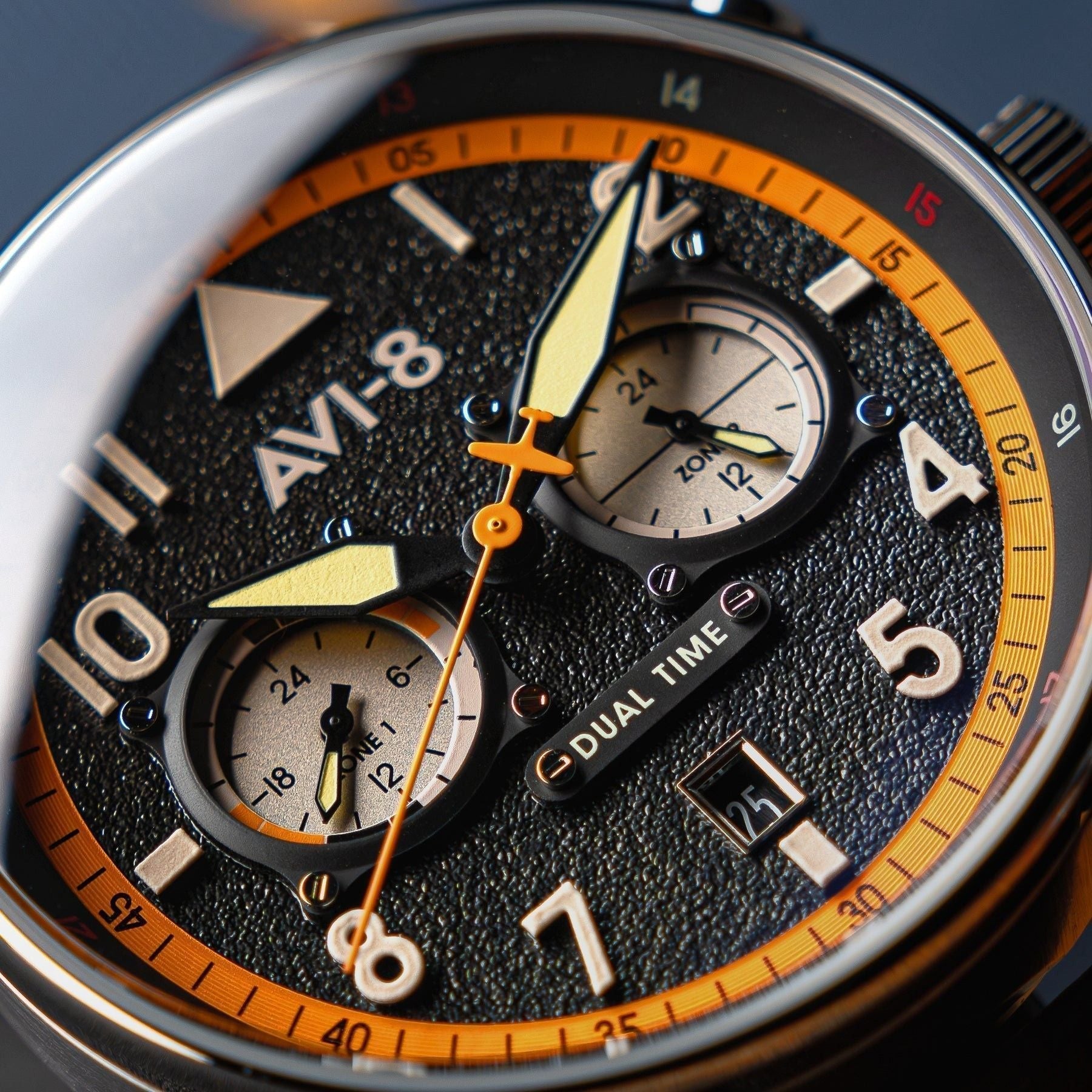 AVI - 8 Hawker Hurricane Carey Dual Time Imperial War Museums Edition Black Dial Quartz AV - 4088 - 07 Men's Watch - Prestige Stones