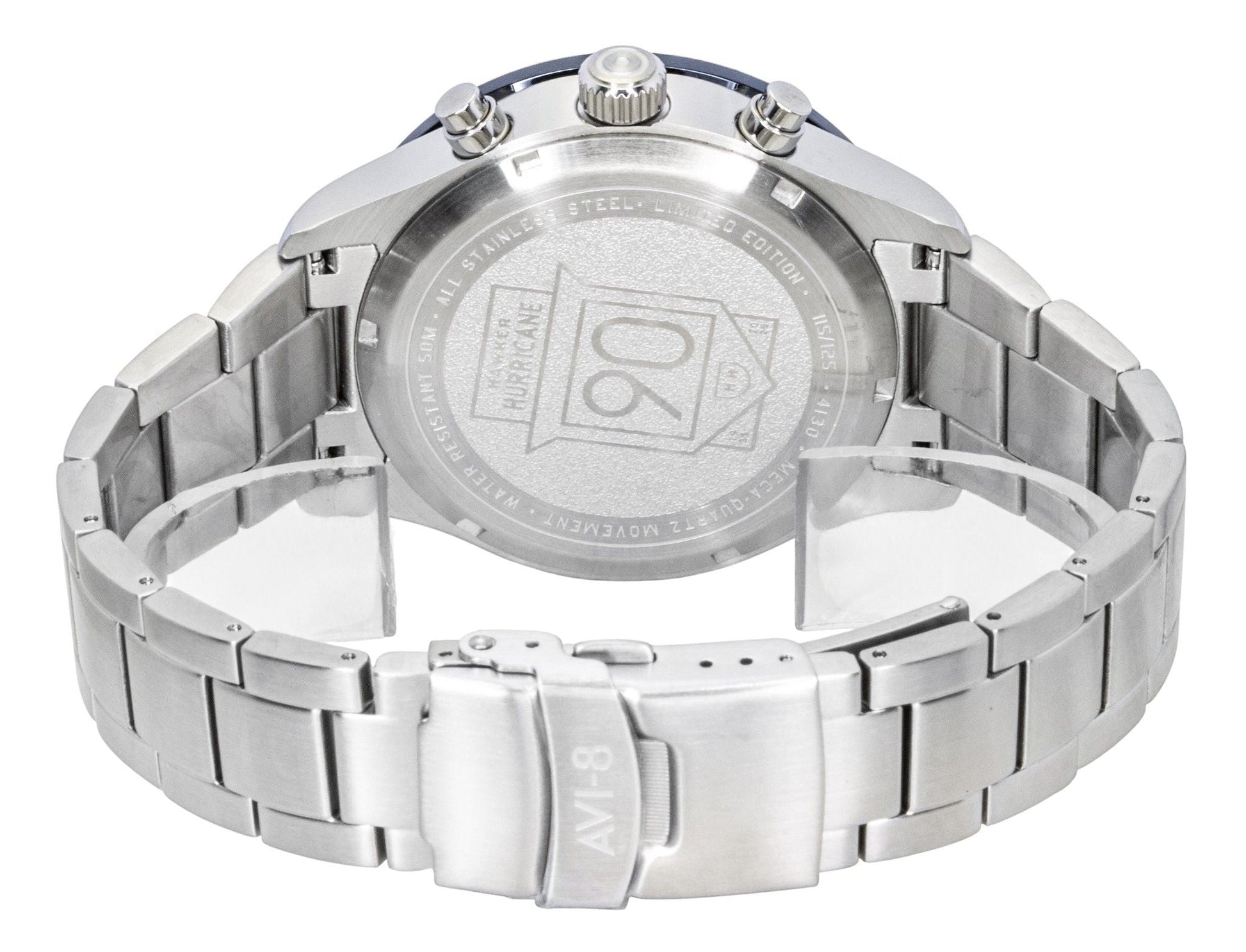 AVI - 8 Hawker Hurricane Chronograph Limited Edition Blue Horizon Dial Quartz AV - 4130 - 22 Men's Watch With Extra Strap - Prestige Stones