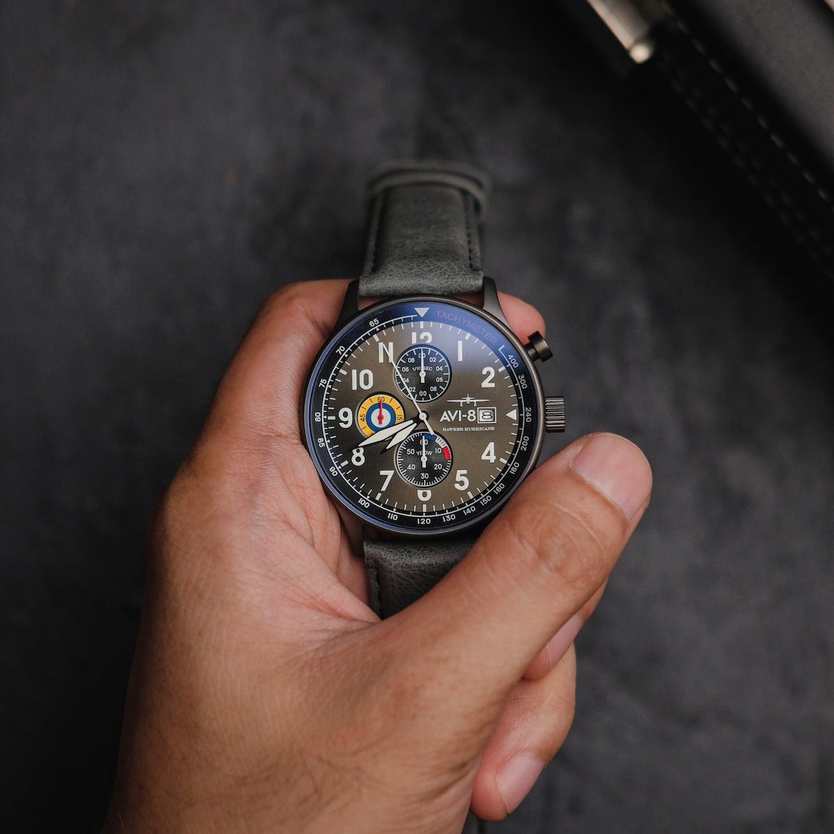 AVI - 8 Hawker Hurricane Chronograph Quartz AV - 4011 - 0D Men's Watch - Prestige Stones