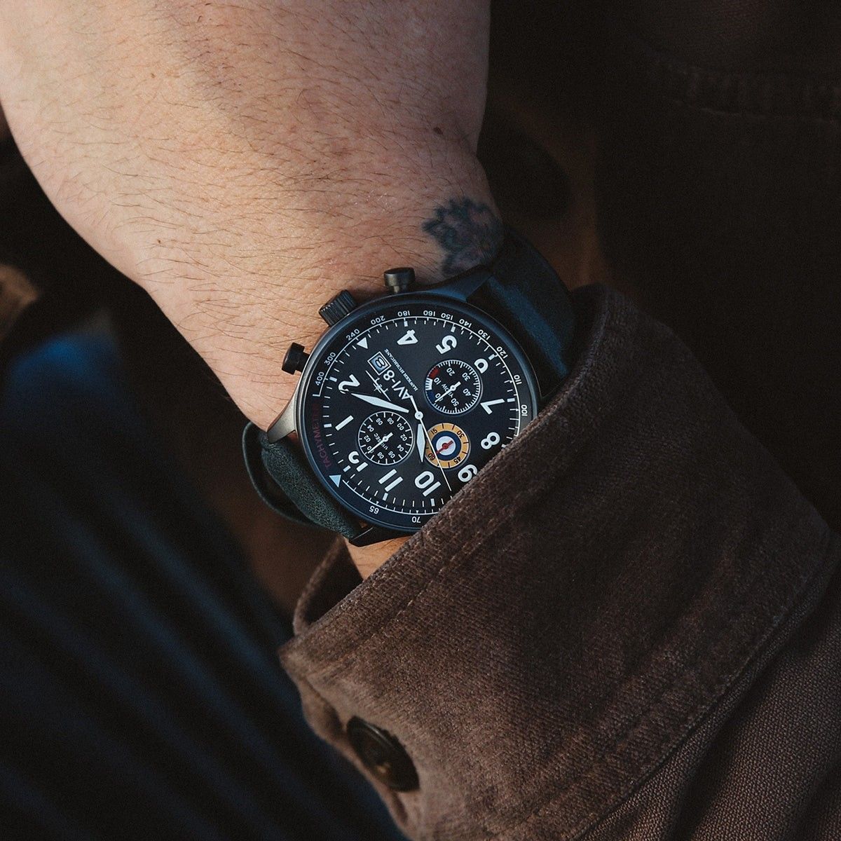 AVI - 8 Hawker Hurricane Chronograph Quartz AV - 4011 - 0D Men's Watch - Prestige Stones