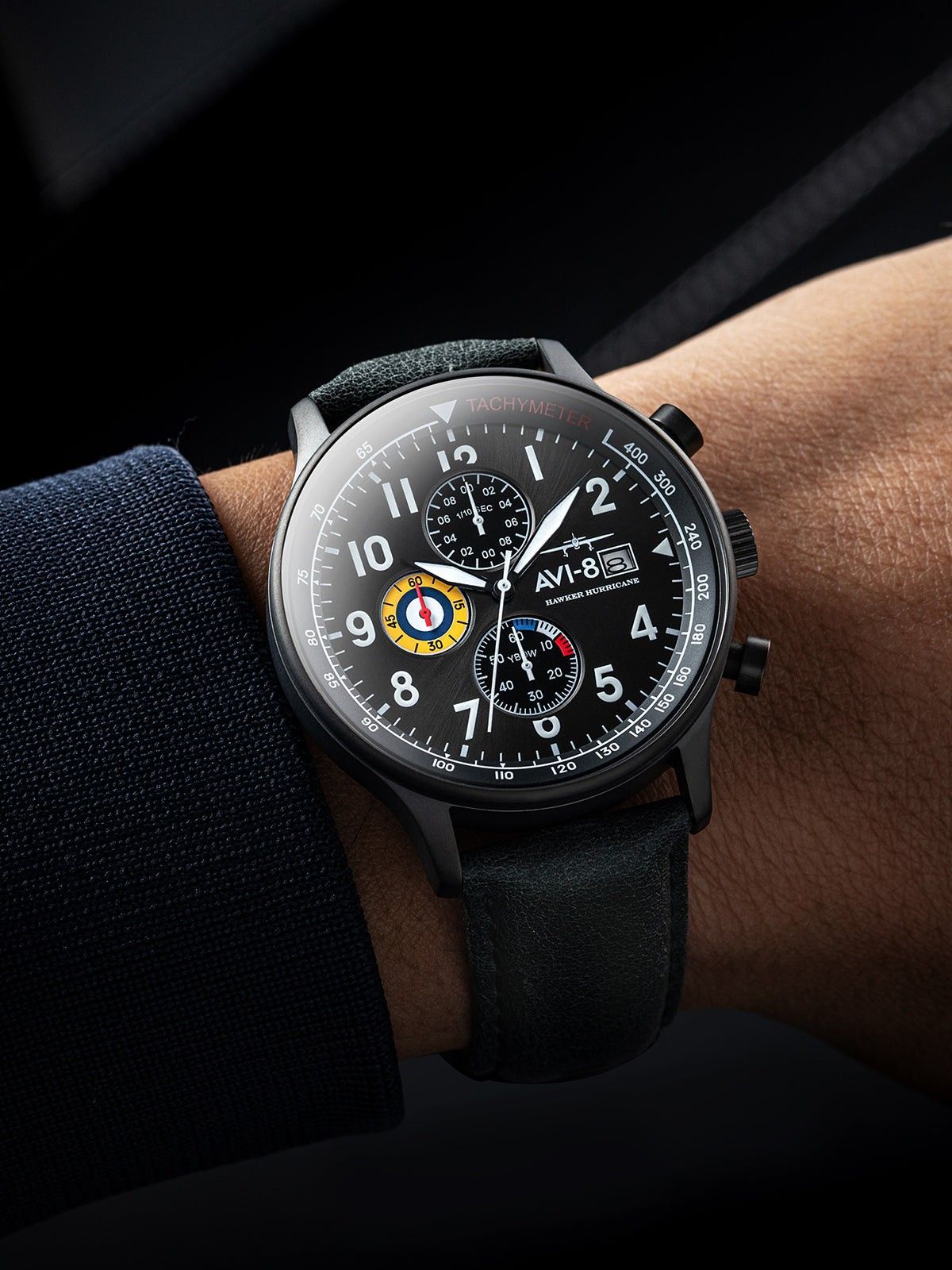 AVI - 8 Hawker Hurricane Chronograph Quartz AV - 4011 - 0D Men's Watch - Prestige Stones
