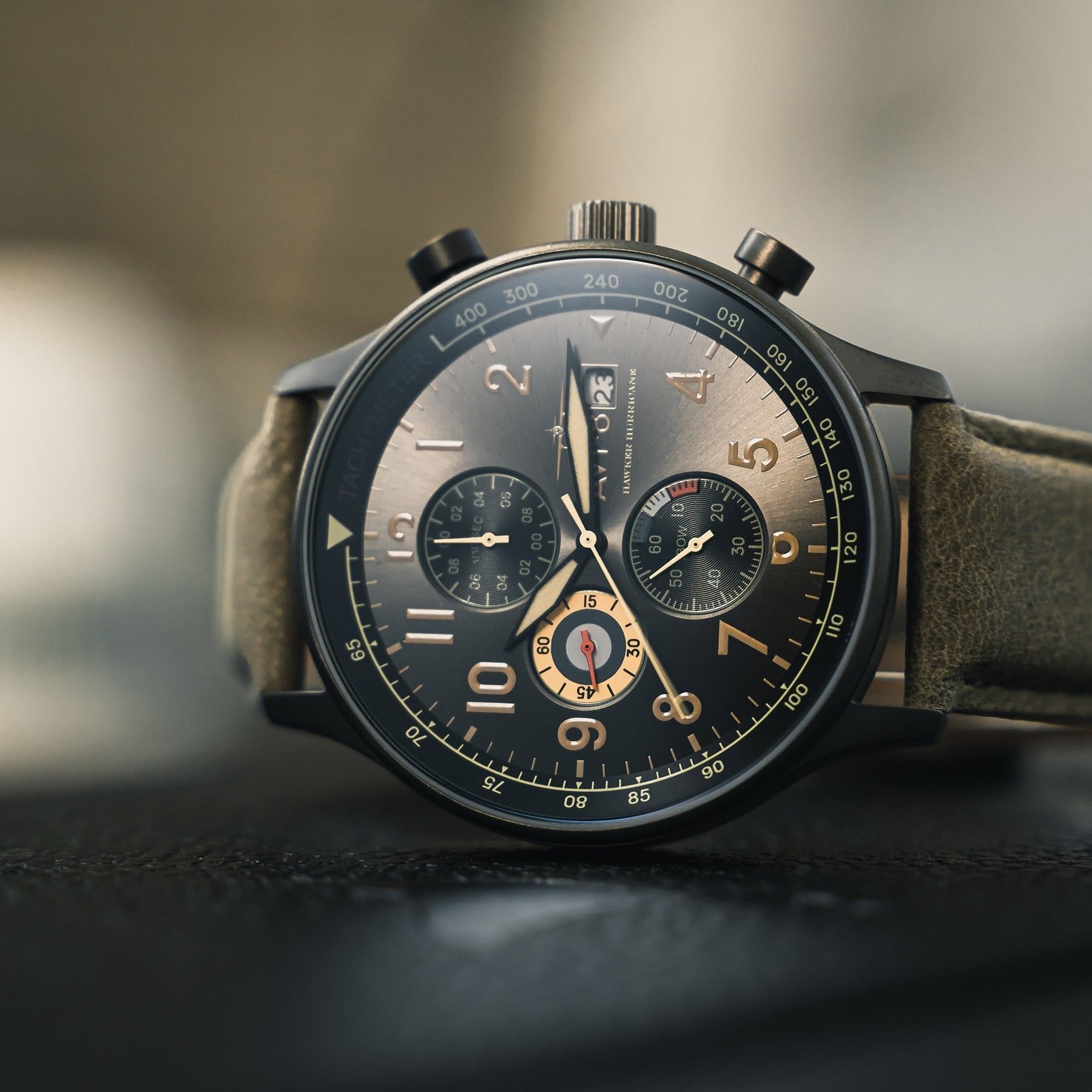 AVI - 8 Hawker Hurricane Chronograph Quartz AV - 4011 - 0E Men's Watch - Prestige Stones