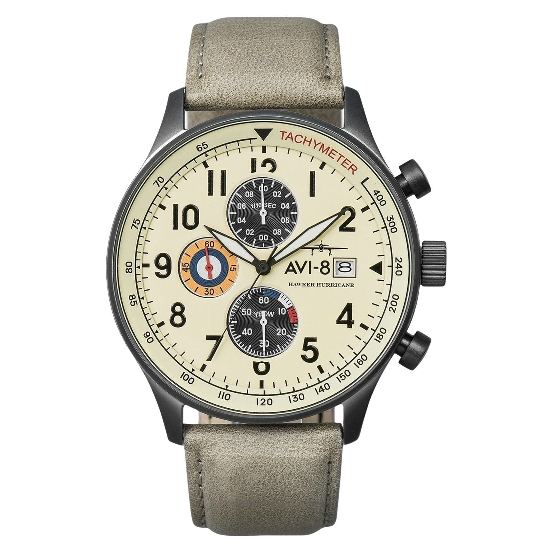 AVI - 8 Hawker Hurricane Classic Chronograph Cream Beige Dial Quartz AV - 4011 - 0C Men's Watch - Prestige Stones