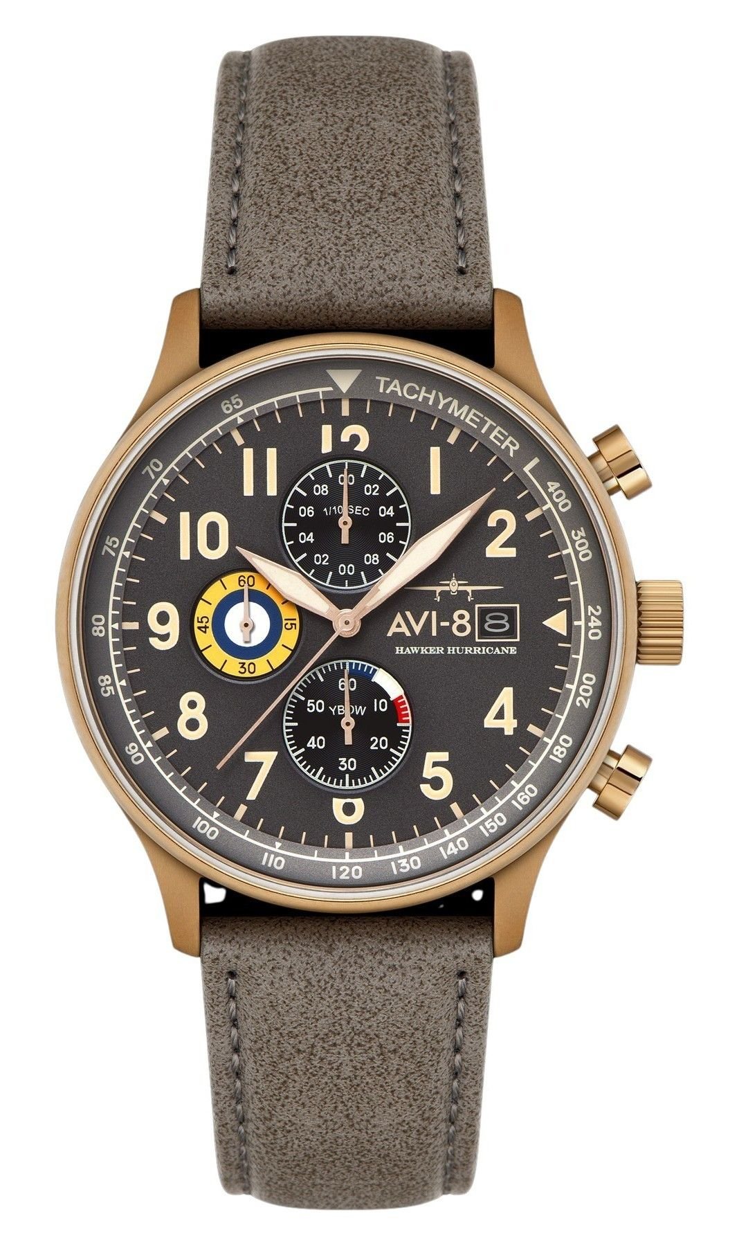 AVI - 8 Hawker Hurricane Classic Chronograph Grey Dial Quartz AV - 4011 - 0P Men's Watch - Prestige Stones
