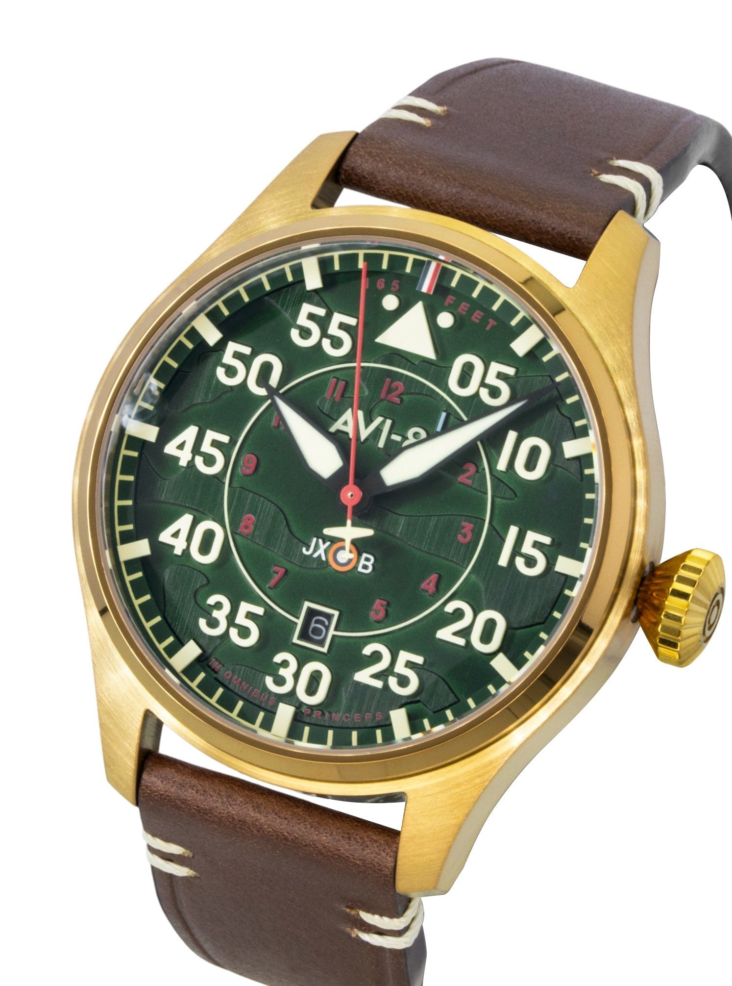 AVI - 8 Hawker Hurricane Clowes Northholt Leather Strap Green Dial Automatic AV - 4097 - 04 Men's Watch - Prestige Stones