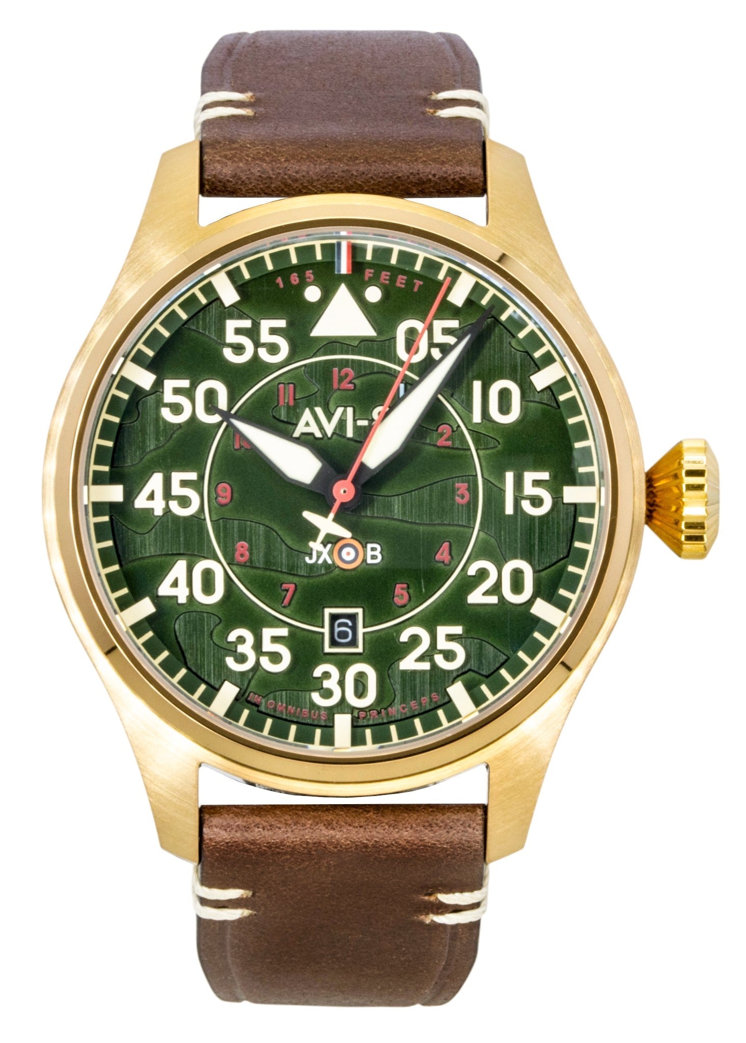 AVI - 8 Hawker Hurricane Clowes Northholt Leather Strap Green Dial Automatic AV - 4097 - 04 Men's Watch - Prestige Stones