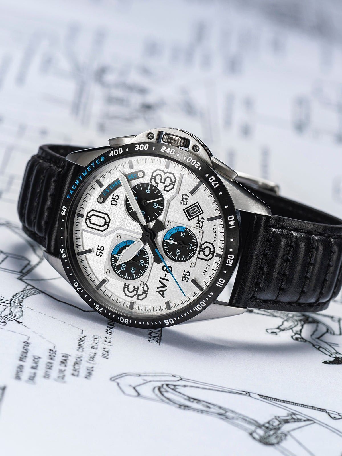 AVI - 8 P - 51 Mustang Command Pilot Blakeslee Chronograph Quartz AV - 4077 - 01 Men's Watch - Prestige Stones