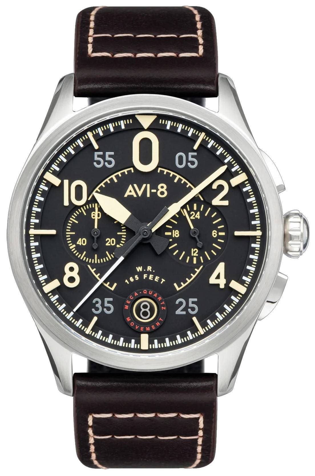 AVI - 8 Spitfire Lock Midnight Oak Chronograph Quartz AV - 4089 - 01 Men's Watch - Prestige Stones