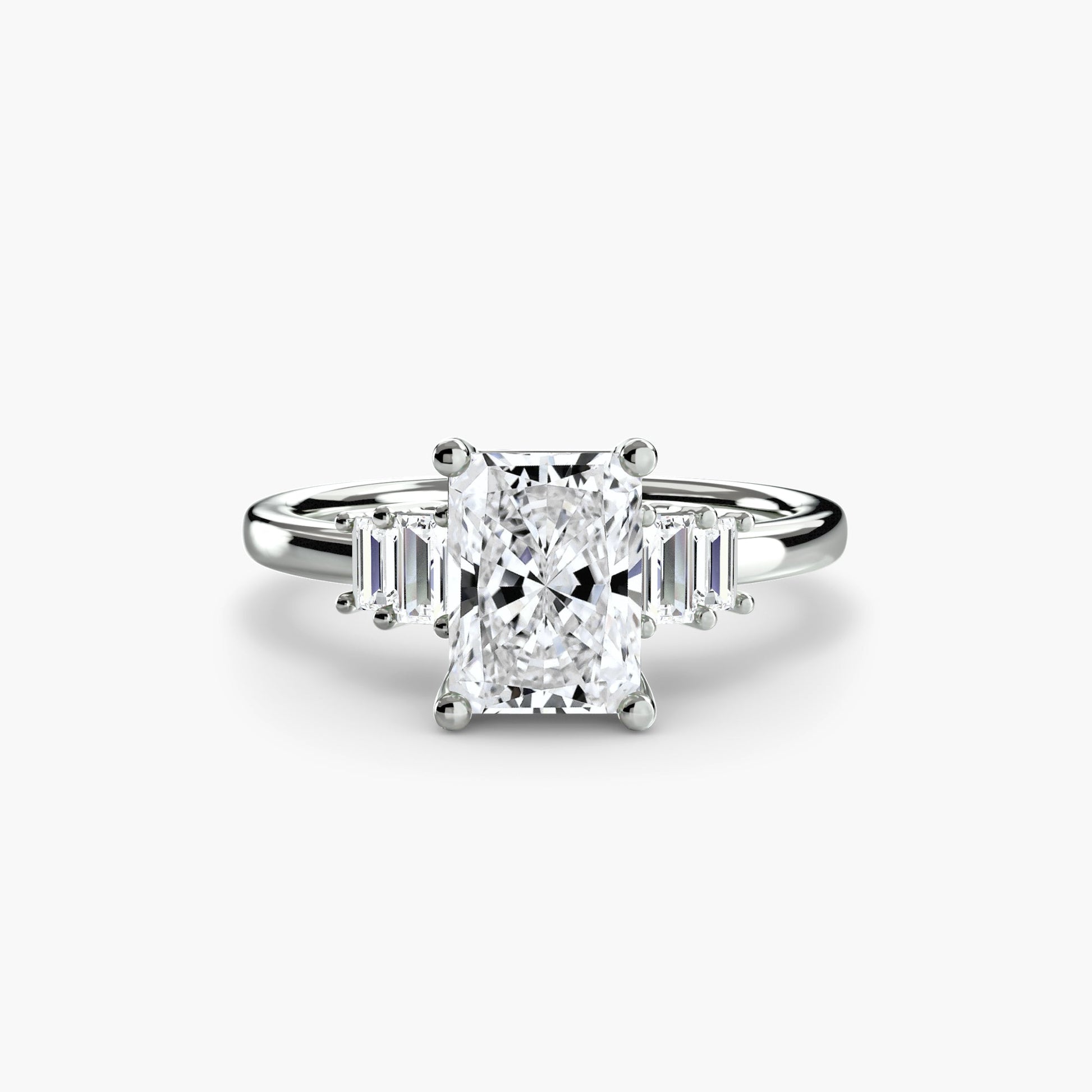 Baguette Accent Solitaire - Prestige Stones