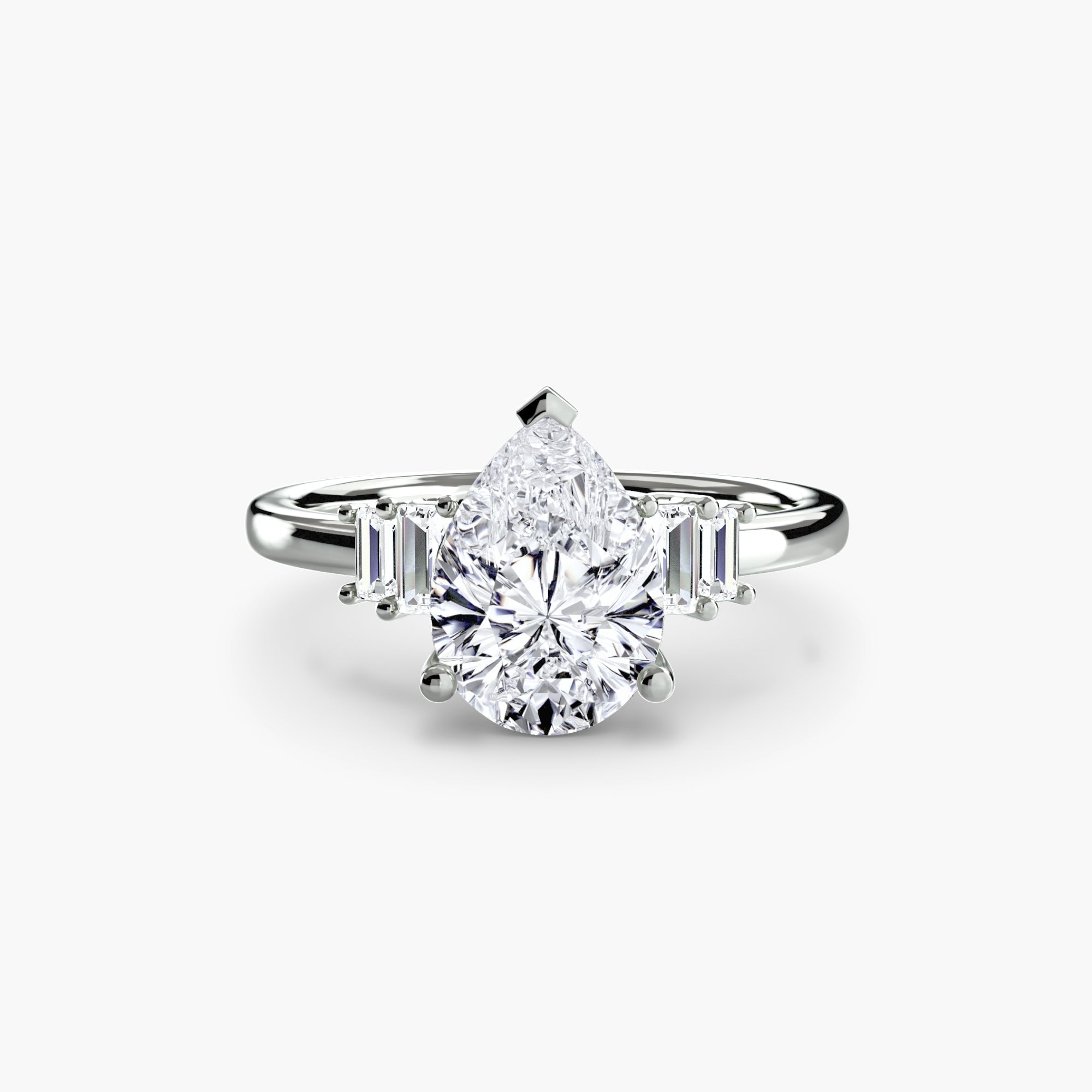 Baguette Accent Solitaire - Prestige Stones