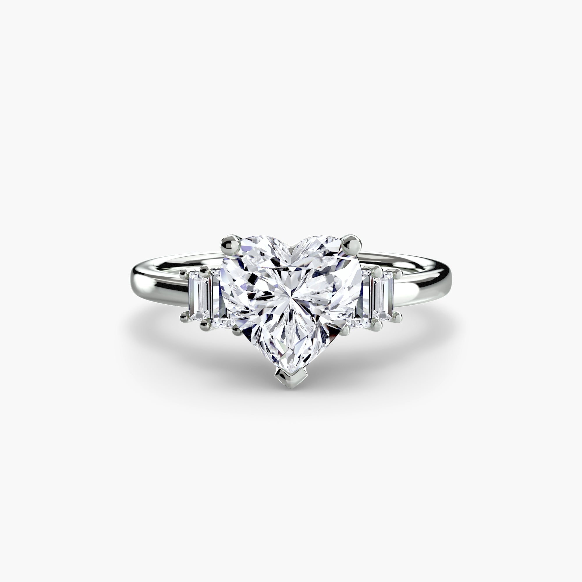 Baguette Accent Solitaire - Prestige Stones