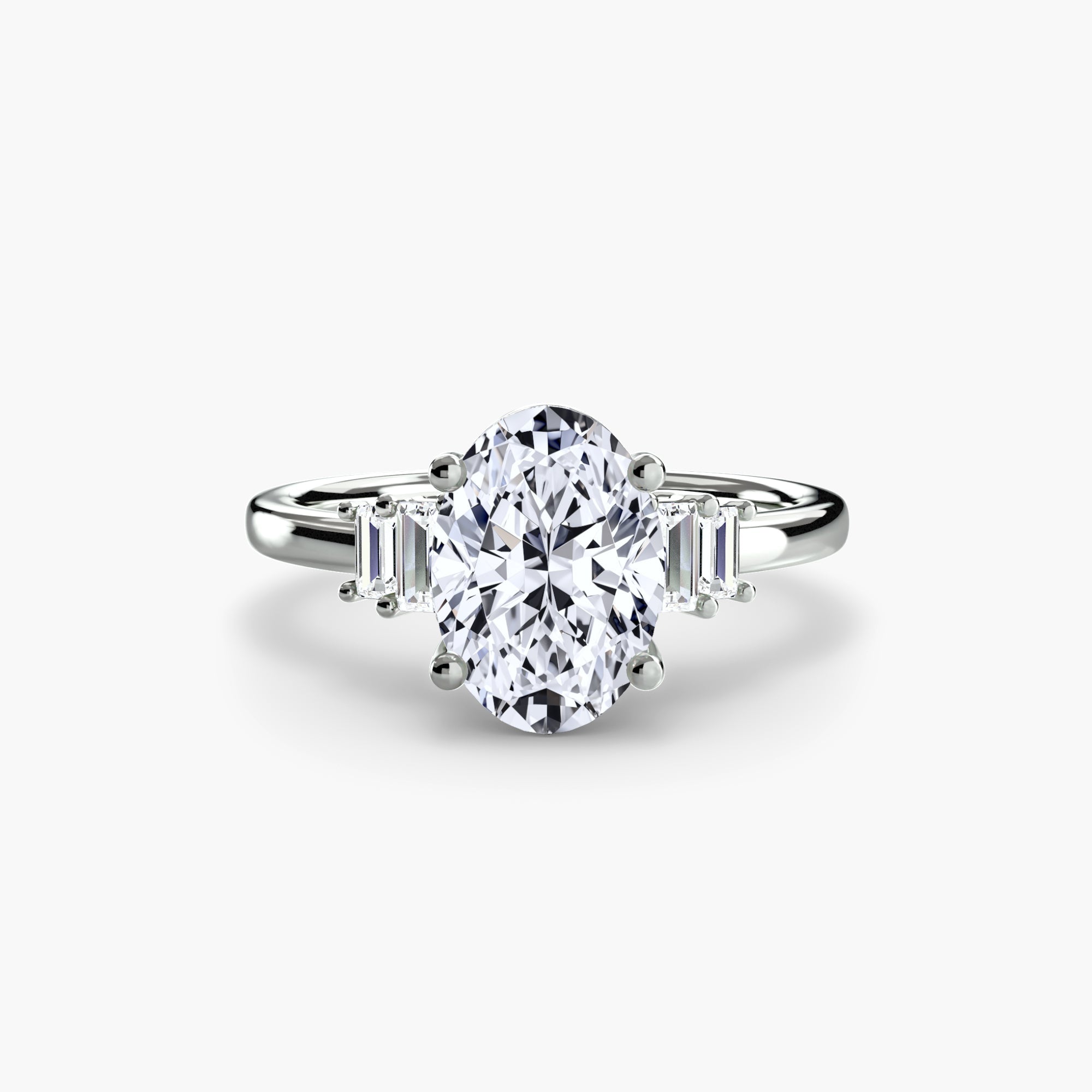 Baguette Accent Solitaire - Prestige Stones