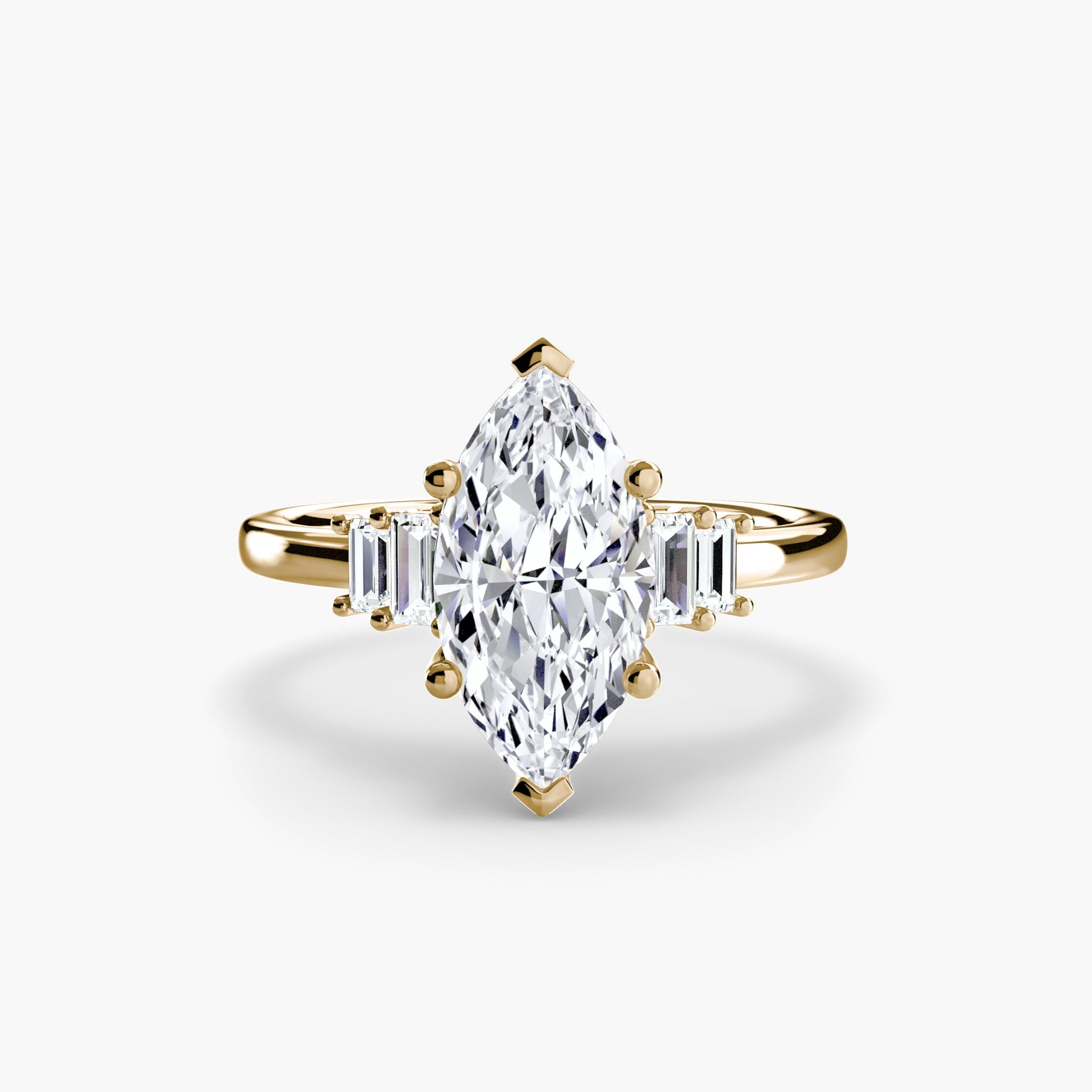 Baguette Accent Solitaire - Prestige Stones