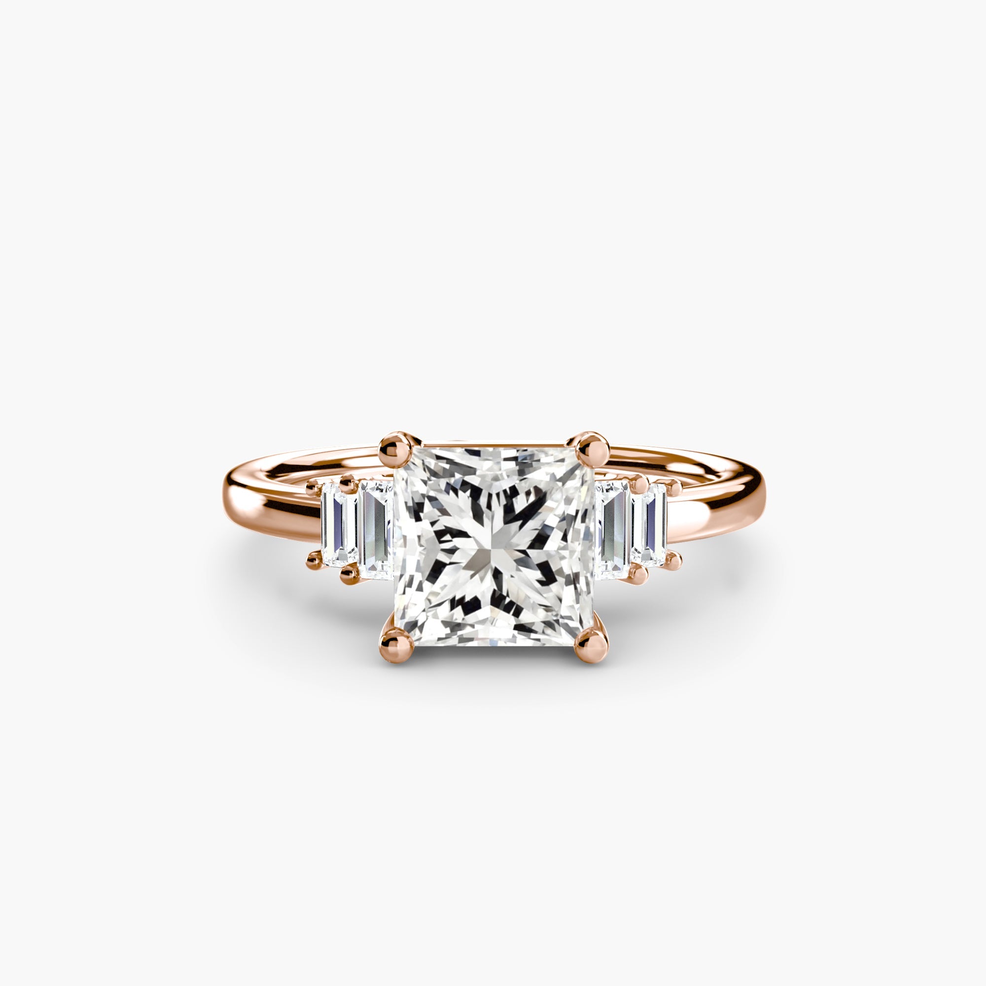 Baguette Accent Solitaire - Prestige Stones
