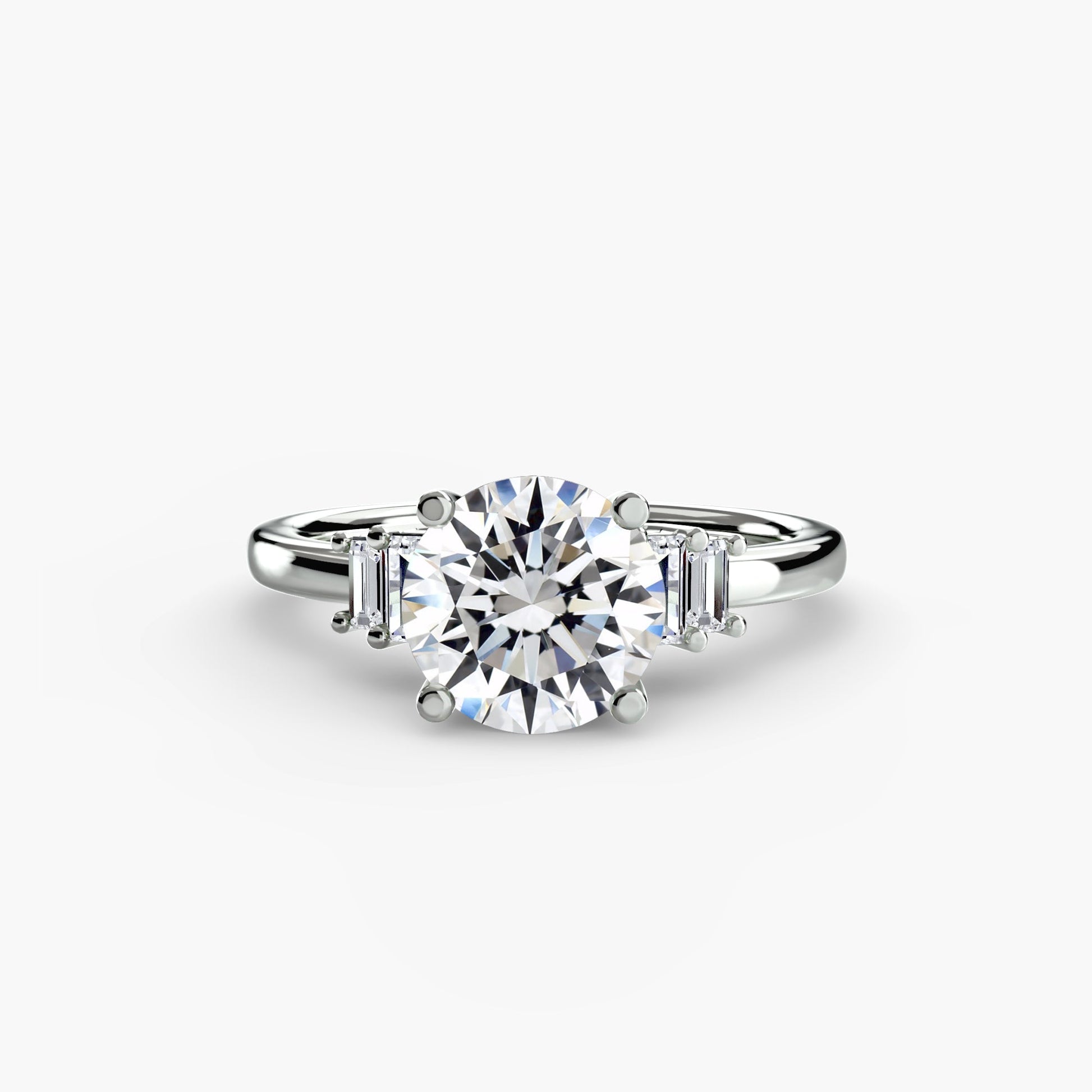 Baguette Accent Solitaire - Prestige Stones