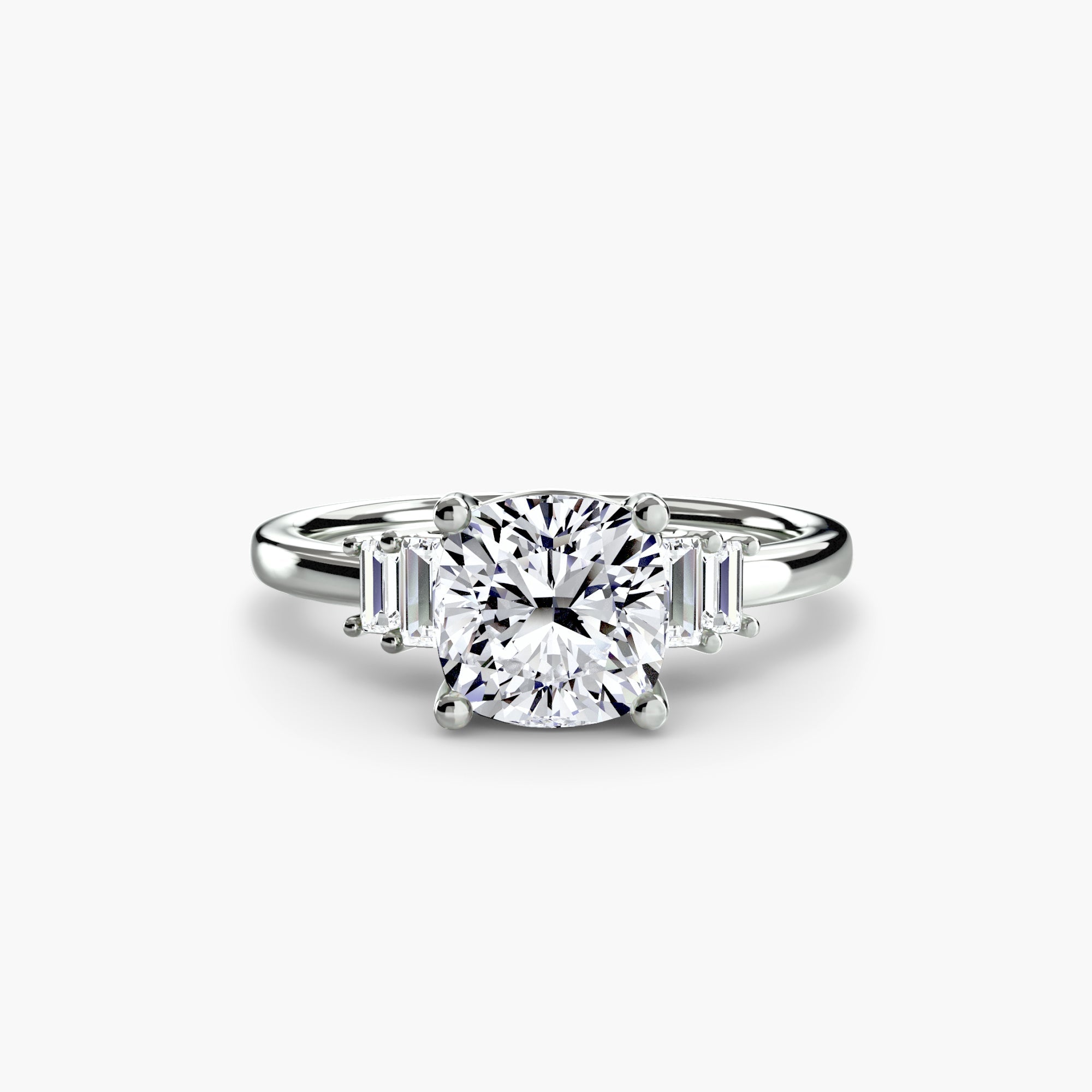 Baguette Accent Solitaire - Prestige Stones