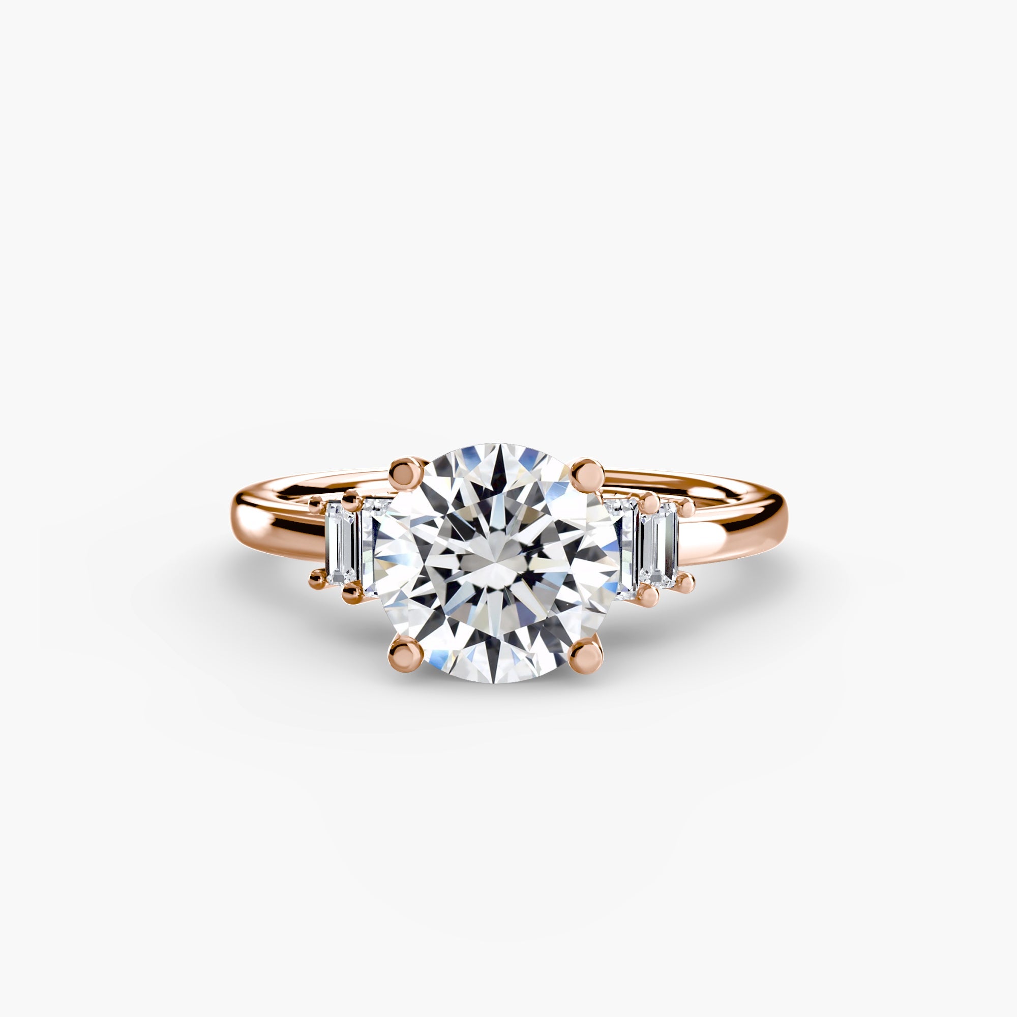 Baguette Accent Solitaire - Prestige Stones
