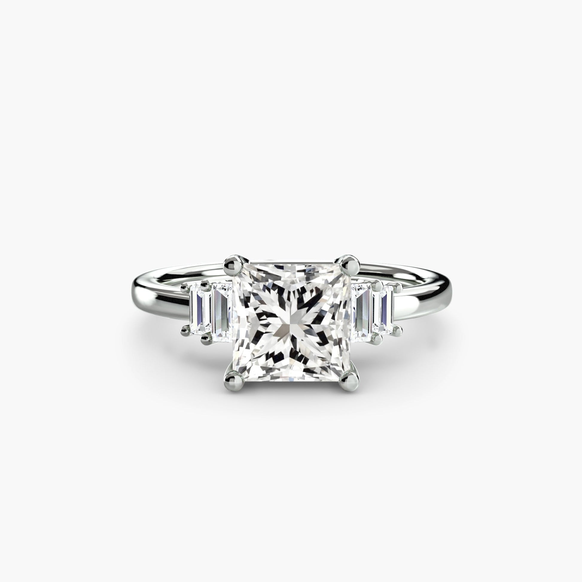 Baguette Accent Solitaire - Prestige Stones