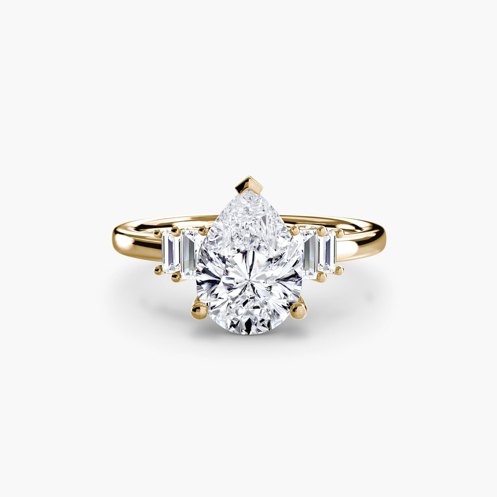 Baguette Accent Solitaire - Prestige Stones