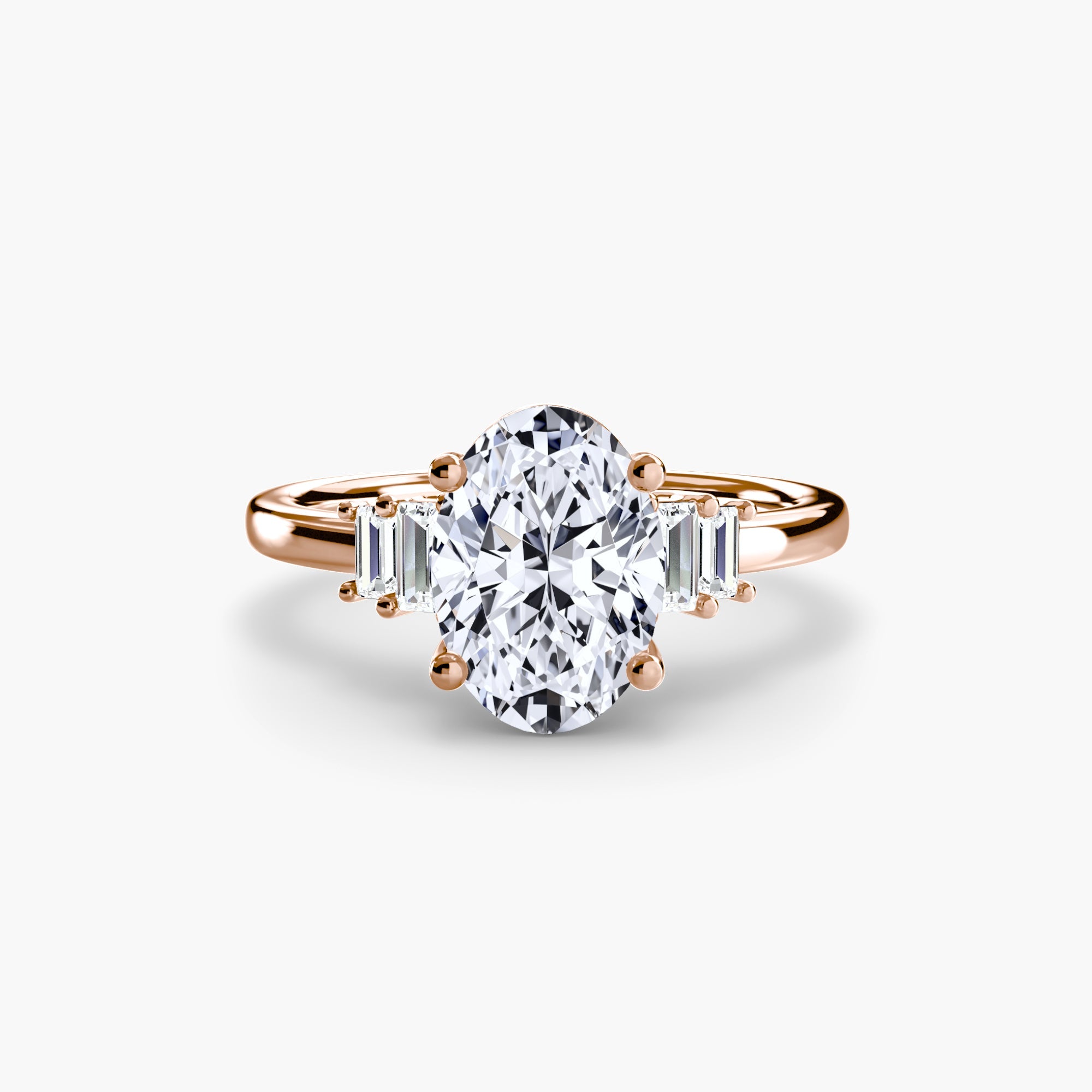 Baguette Accent Solitaire - Prestige Stones
