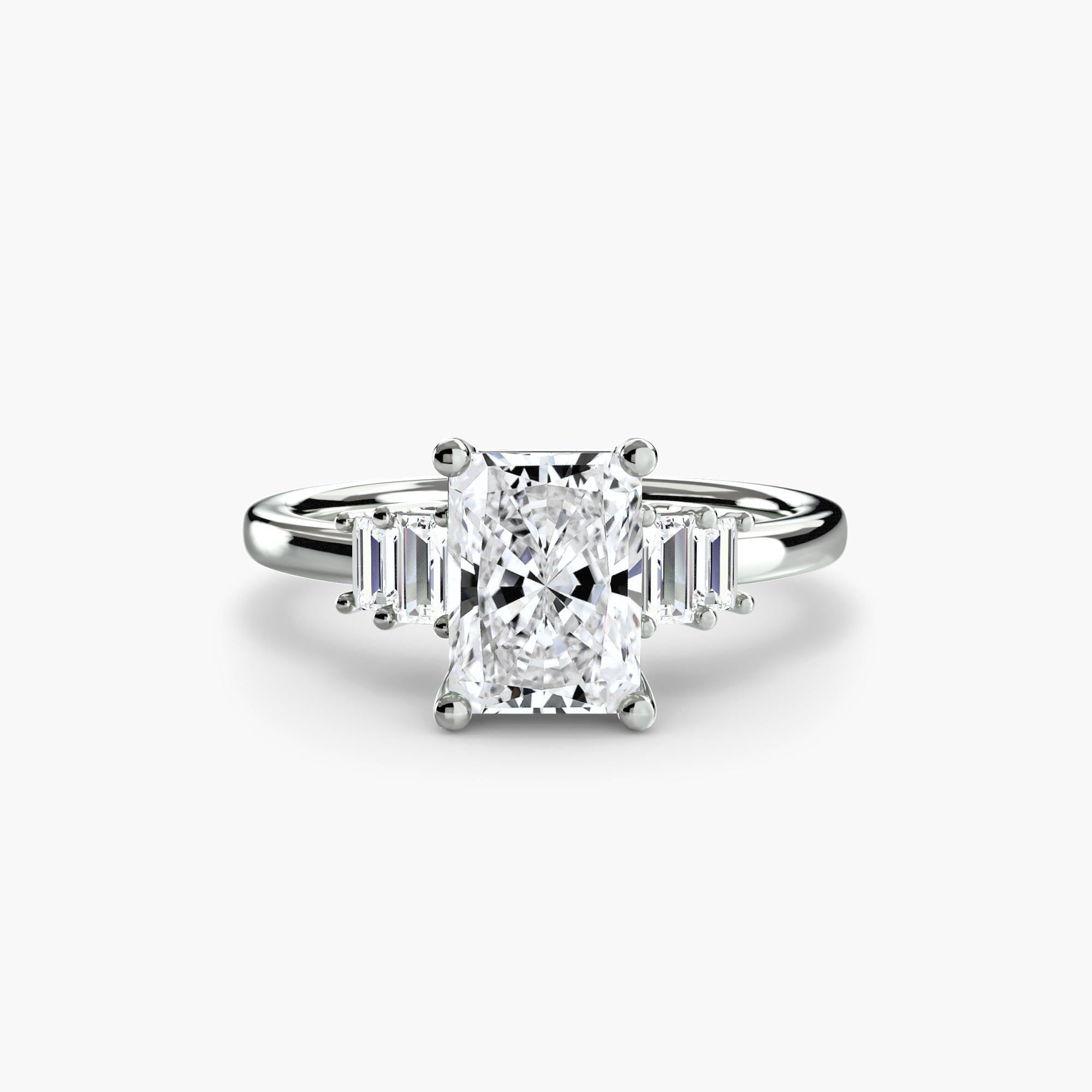 Baguette Accent Solitaire - Prestige Stones