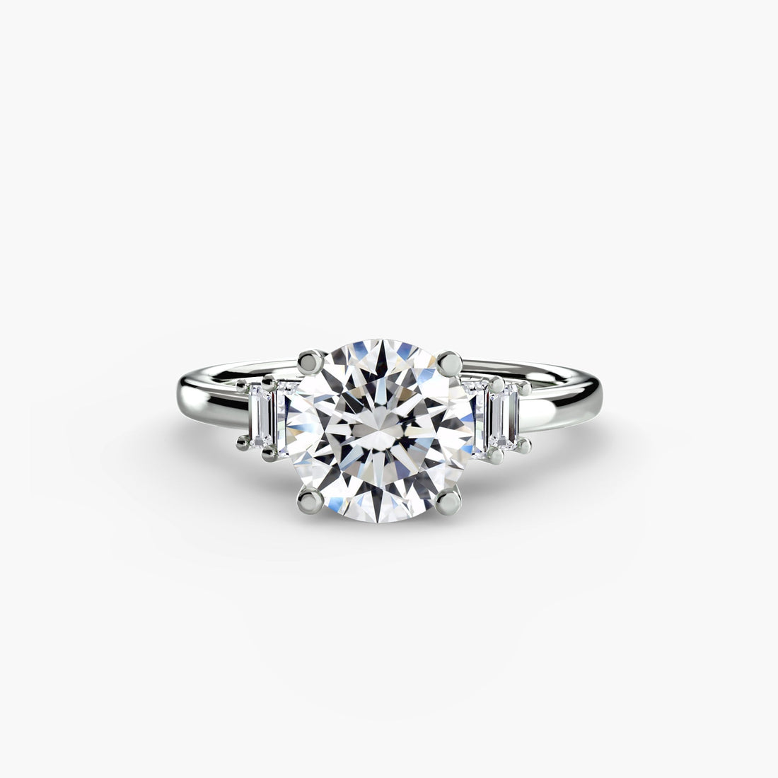 Baguette Accent Solitaire - Prestige Stones