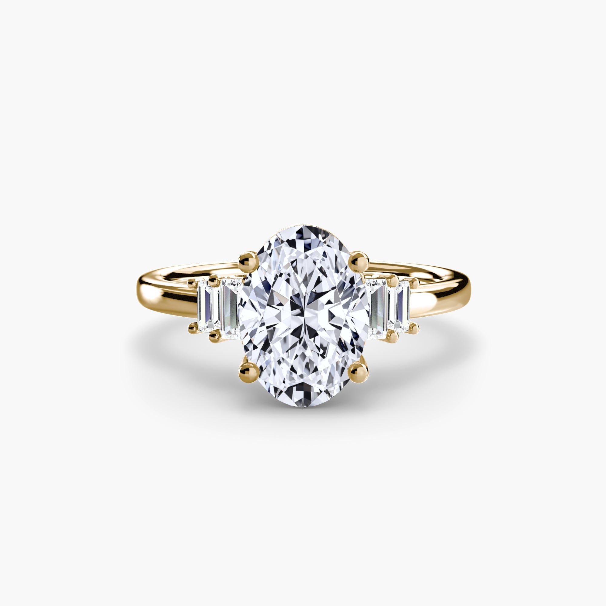 Baguette Accent Solitaire - Prestige Stones