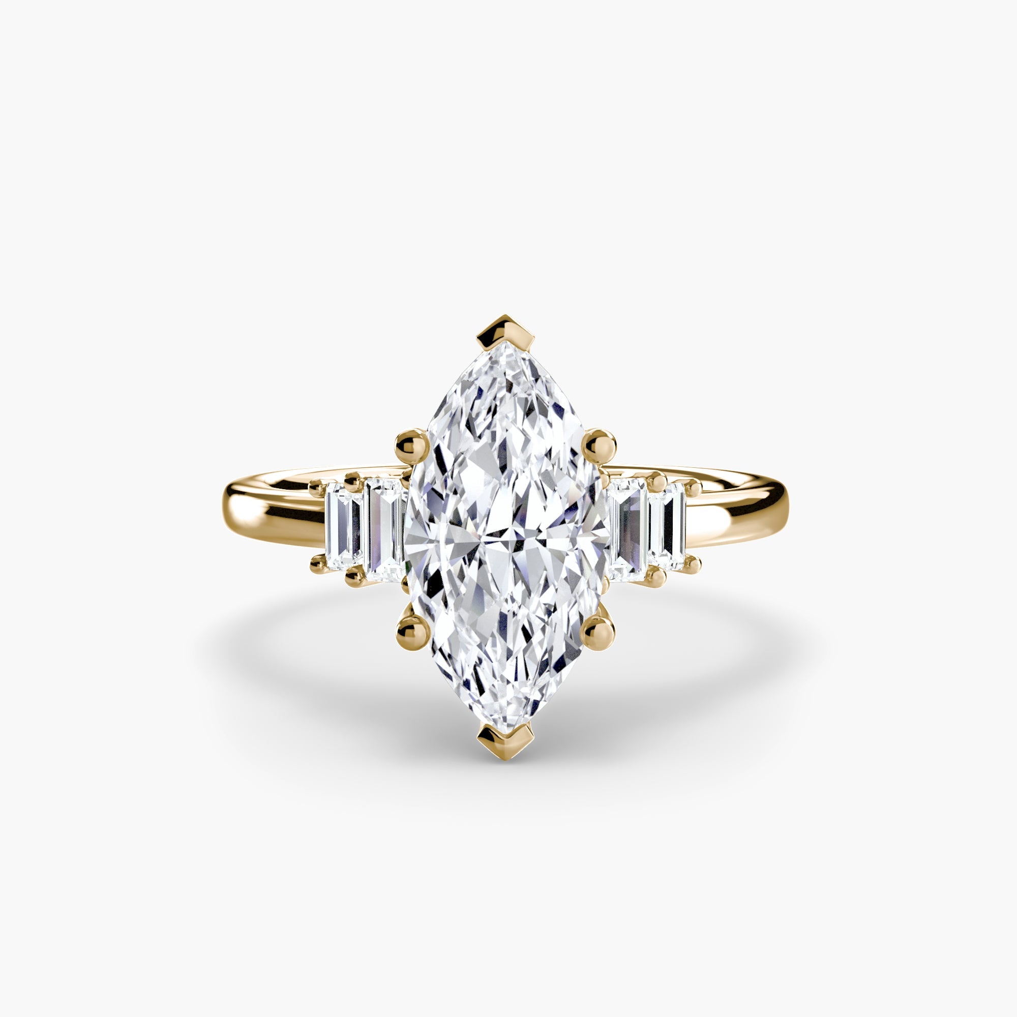 Baguette Accent Solitaire - Prestige Stones