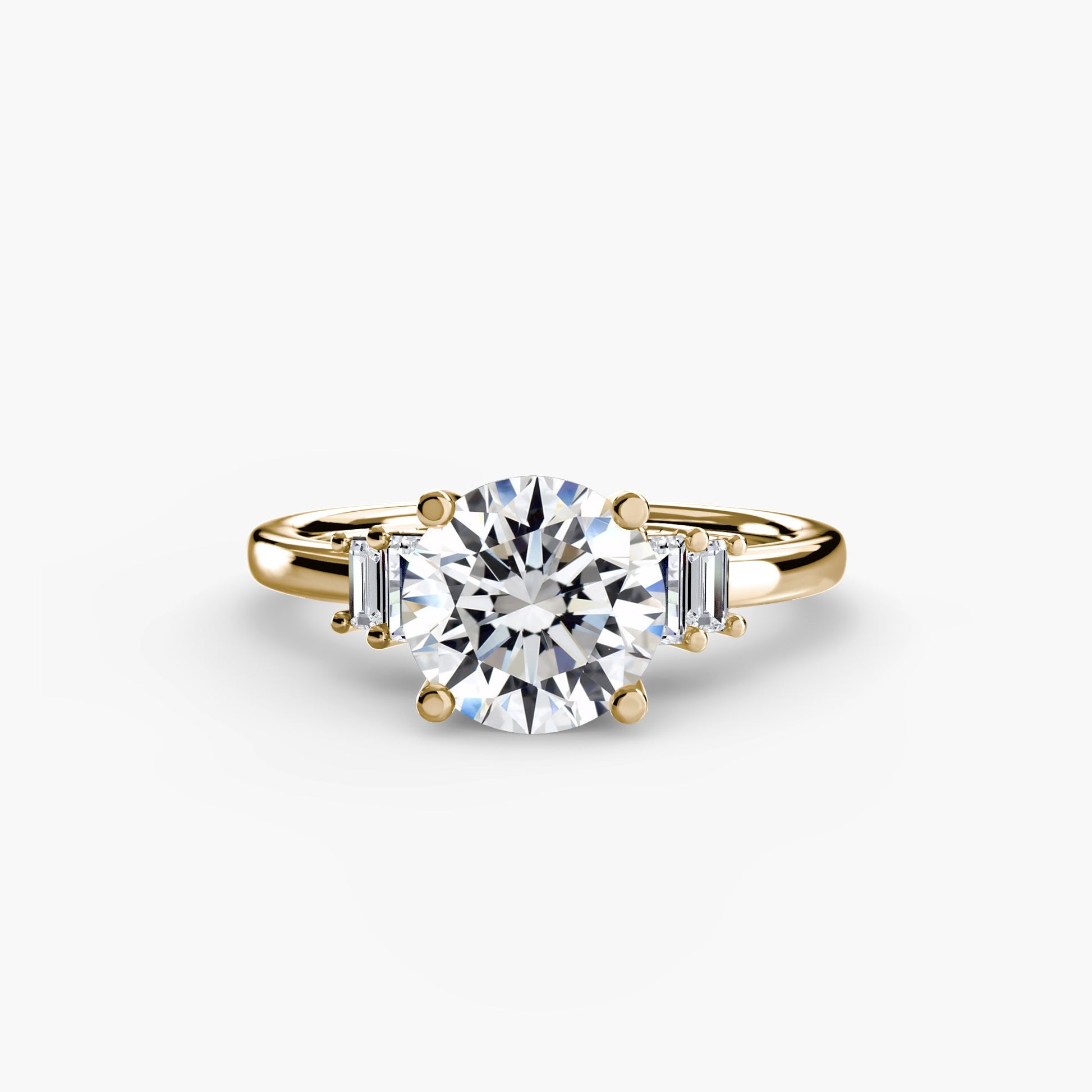 Baguette Accent Solitaire - Prestige Stones