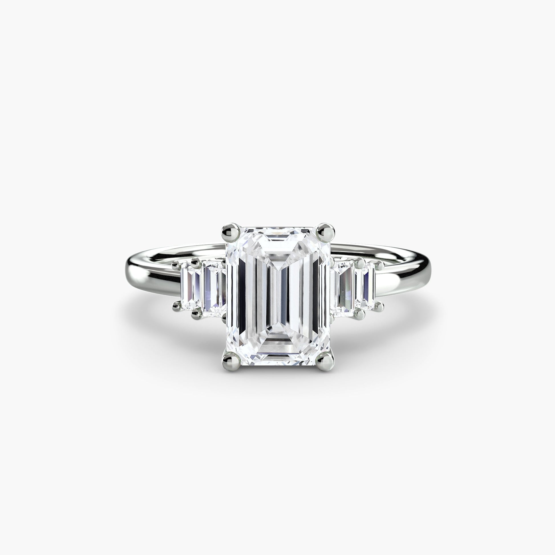 Baguette Accent Solitaire - Prestige Stones