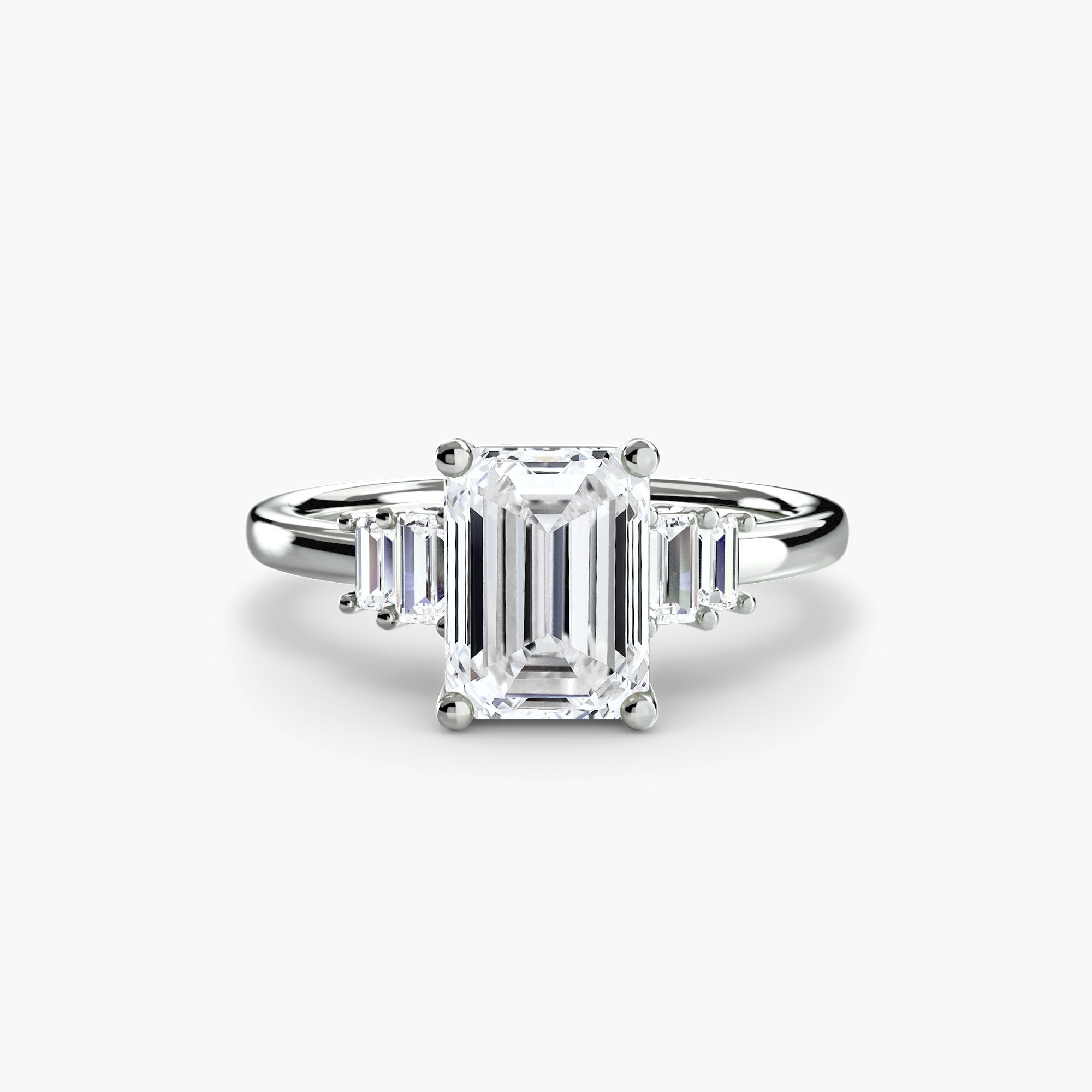 Baguette Accent Solitaire - Prestige Stones