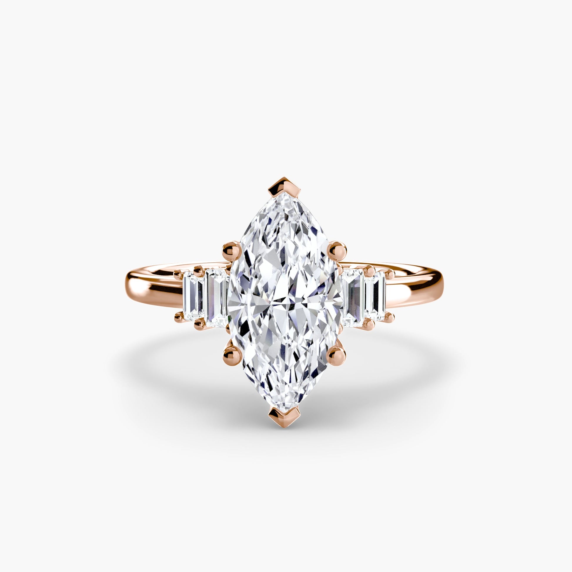 Baguette Accent Solitaire - Prestige Stones