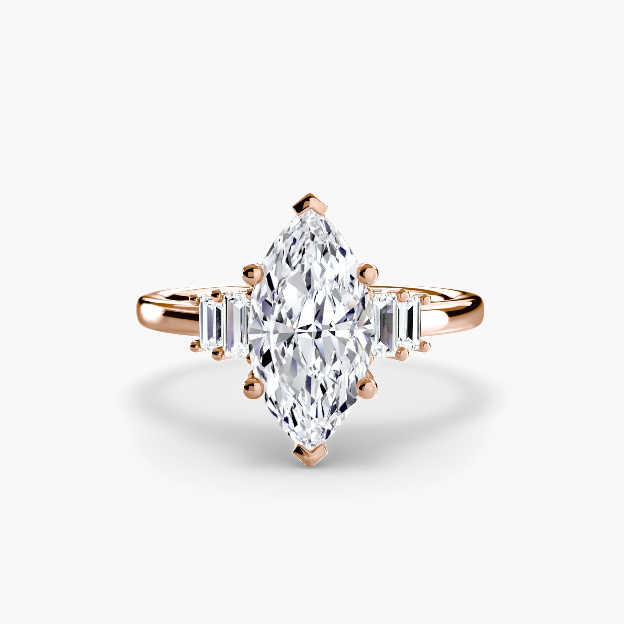 Baguette Accent Solitaire - Prestige Stones