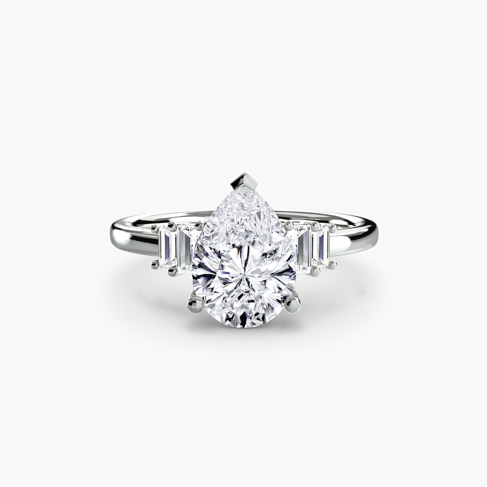 Baguette Accent Solitaire - Prestige Stones