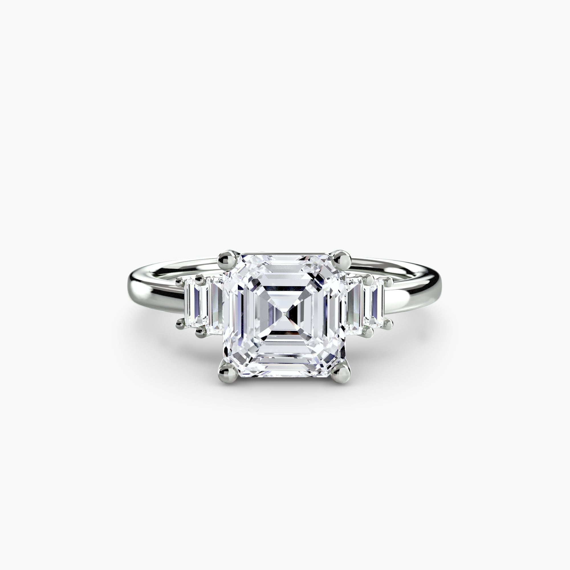 Baguette Accent Solitaire - Prestige Stones