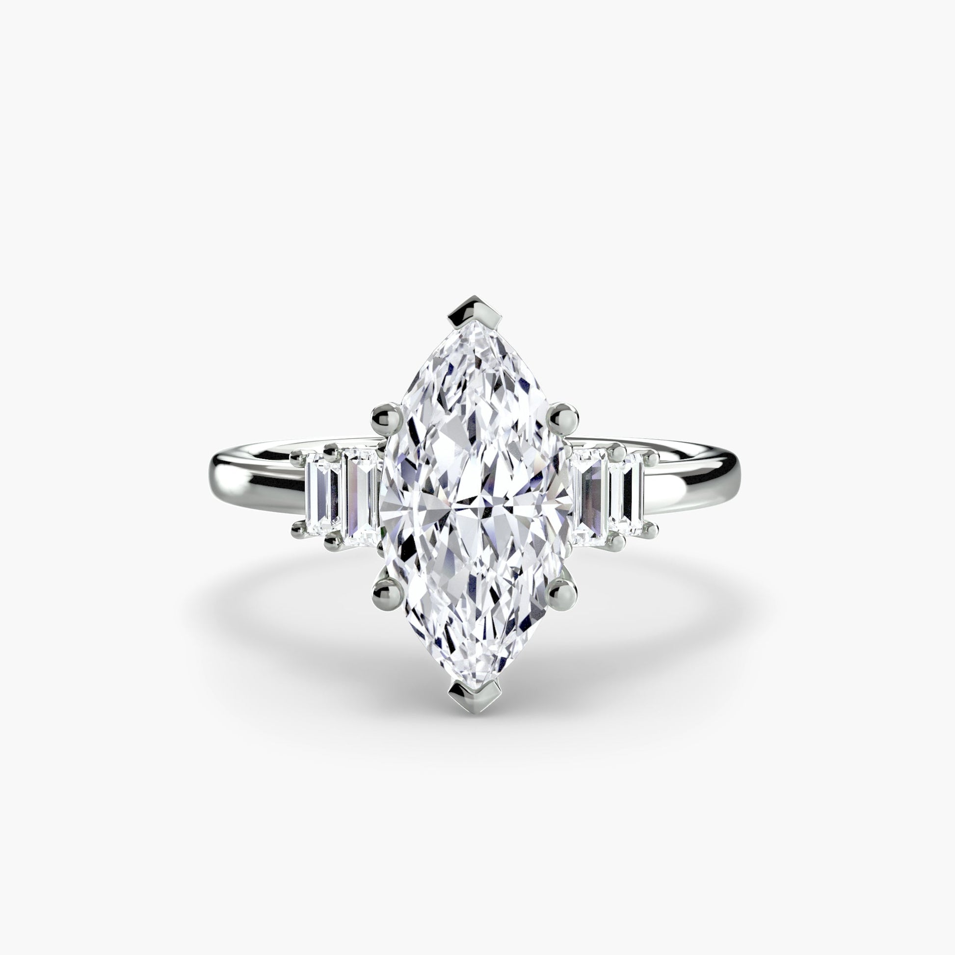 Baguette Accent Solitaire - Prestige Stones