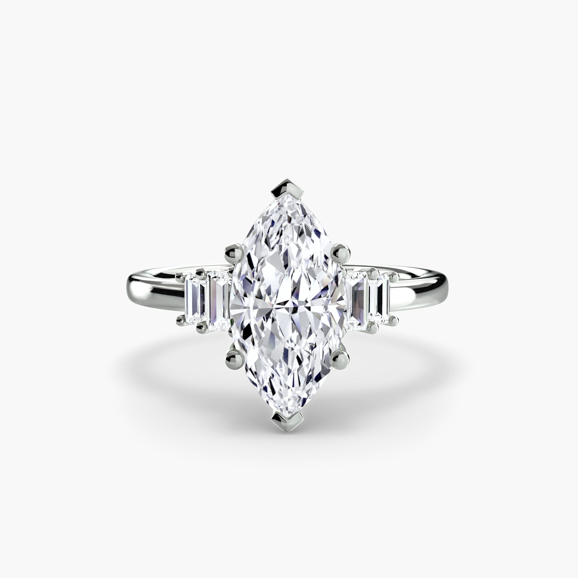 Baguette Accent Solitaire - Prestige Stones