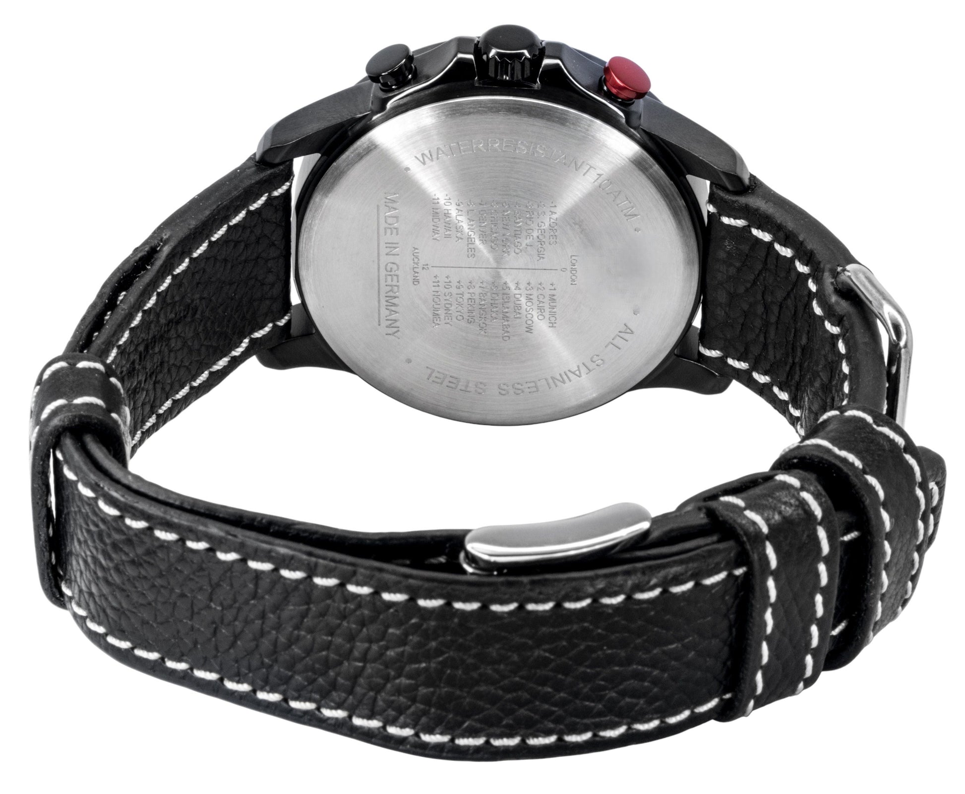 Bauhaus Aviation Chronograph Leather Strap Brown Dial Quartz 28861 100M Men's Watch - Prestige Stones