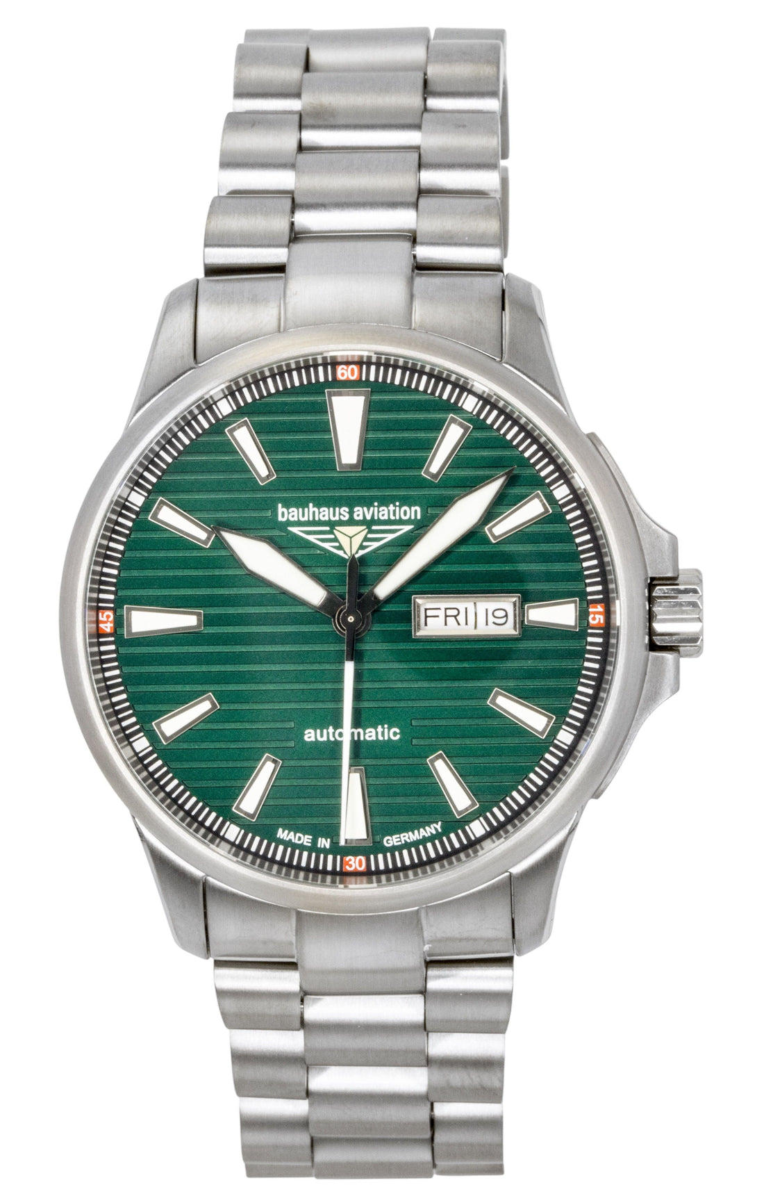 Bauhaus Aviation Titanium Green Dial Automatic 2862M4 100M Men's Watch - Prestige Stones