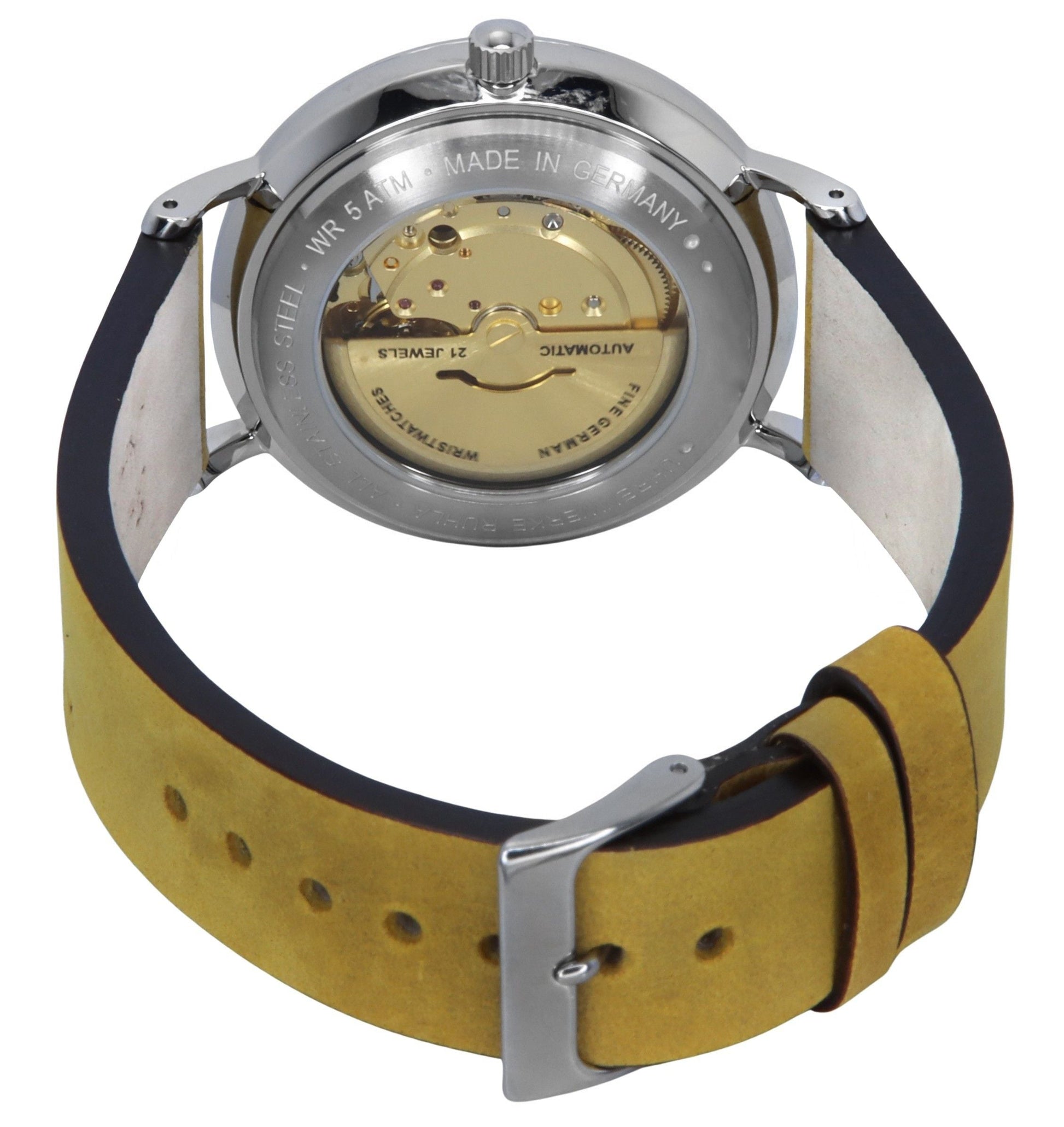 Bauhaus Classic Leather Strap Dark Blue Dial Automatic 21623 Men's Watch - Prestige Stones