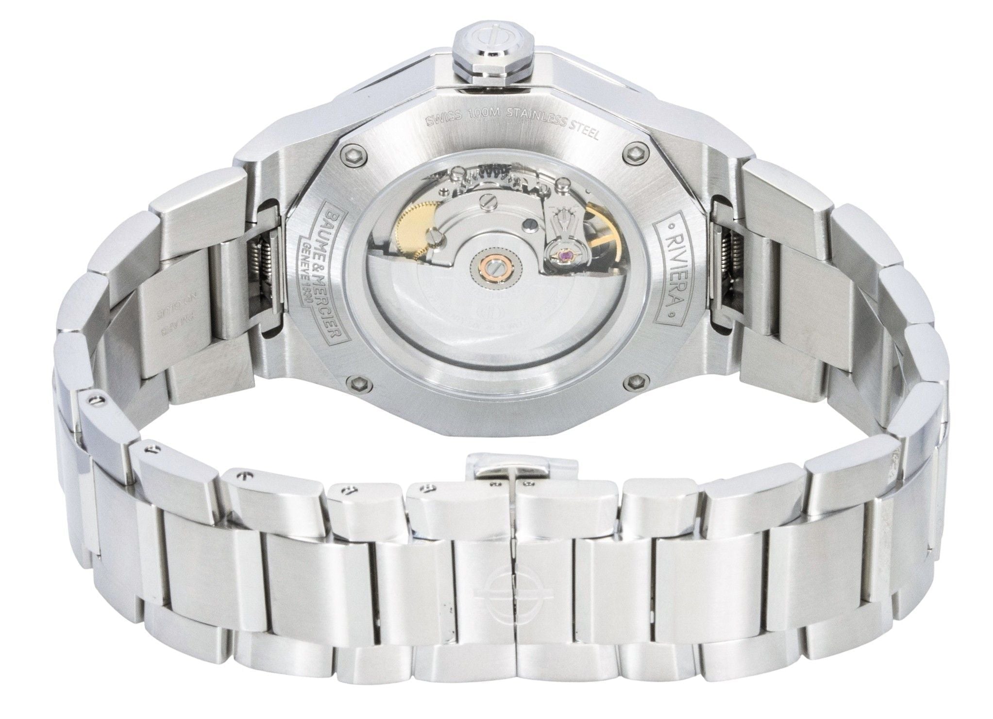 Baume & Mercier Riviera Stainless Steel Silver Dial Automatic M0A10829 100M Men's Watch - Prestige Stones